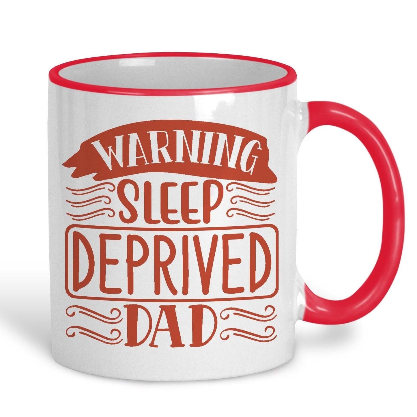 Warning Sleep Deprived Dad Father's Day Personalised Mug