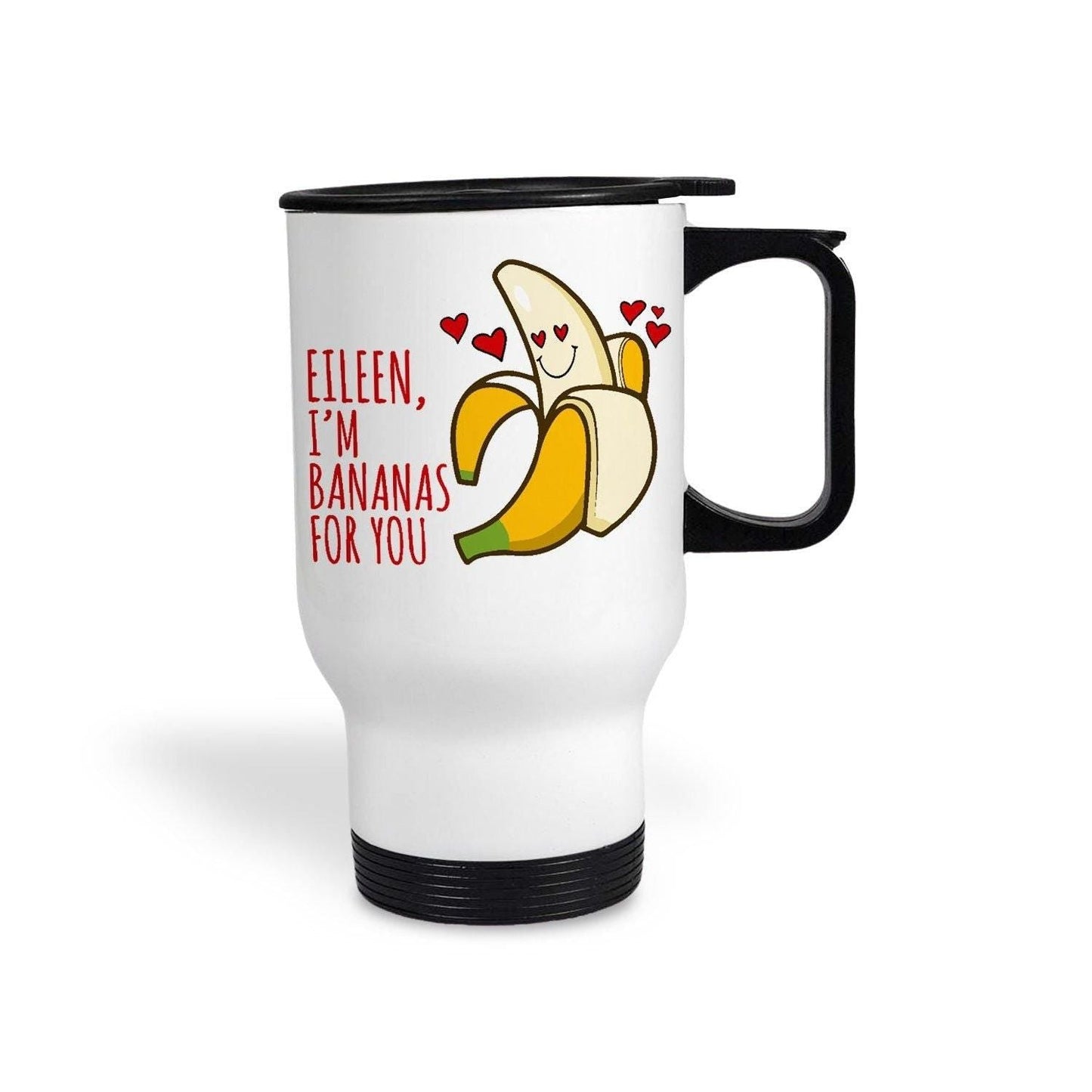 Bananas For You Personalised Travel Mug Valentine's Day