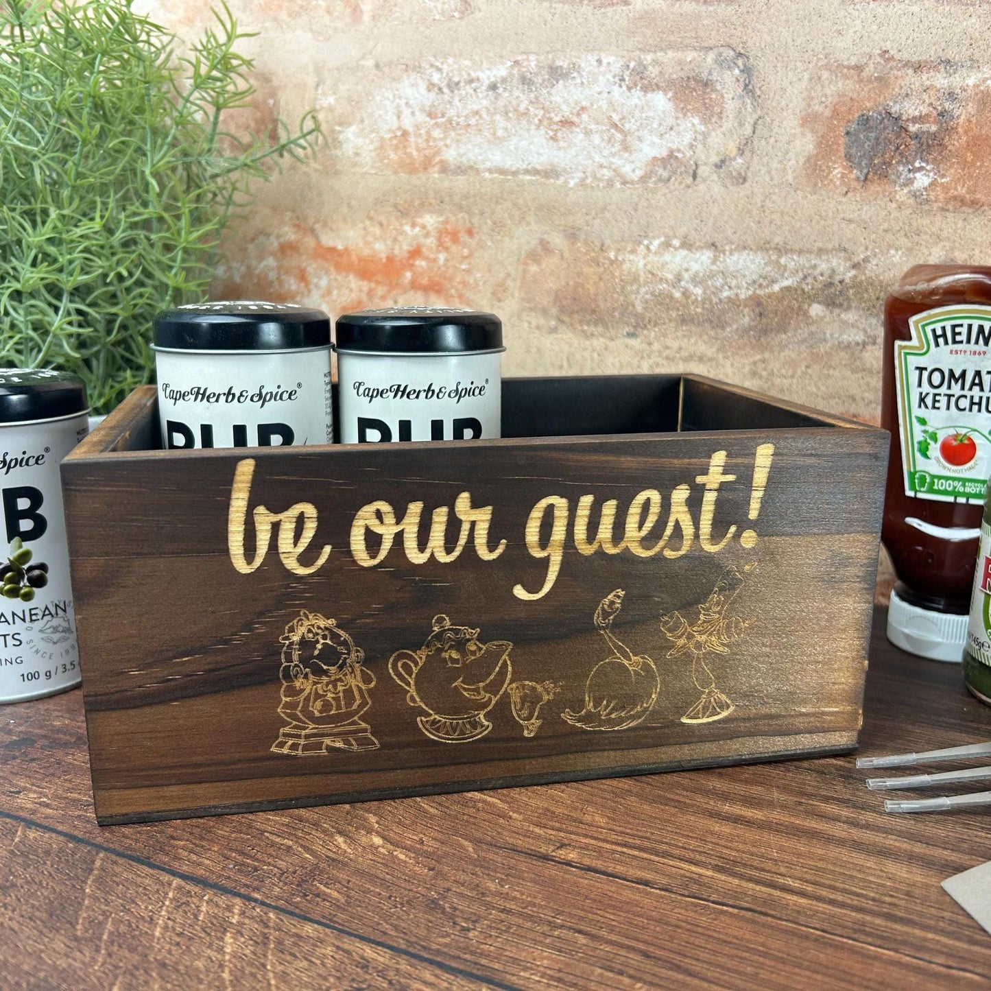 Beauty and the Beast Be Our Guest Kitchen Tidy /Caddy - Funny Cooking Gift - Present Kitchen Decor Housewarming - Disney Movie - Christmas