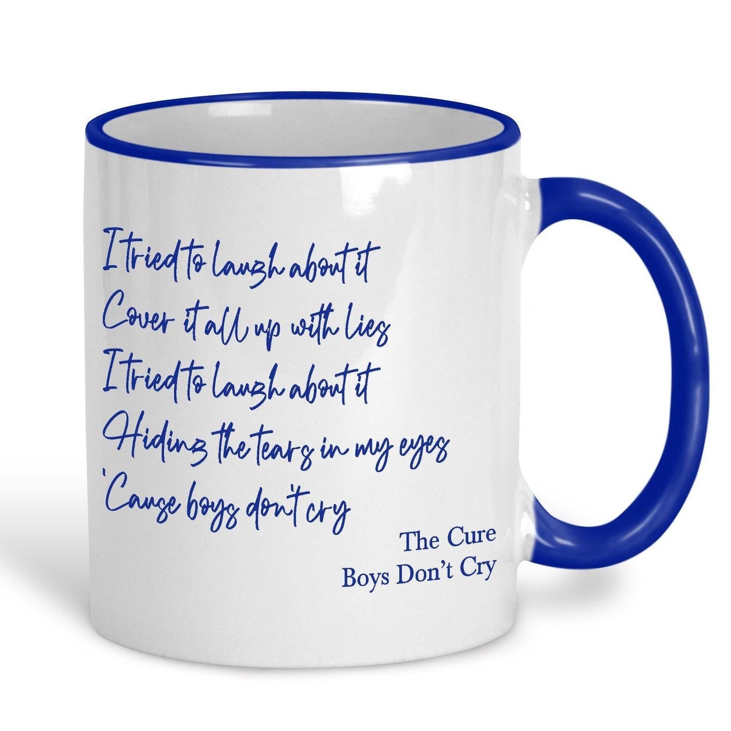 The Cure Boys Don't Cry Mug Music Lyrics Personalised Ceramic Mug