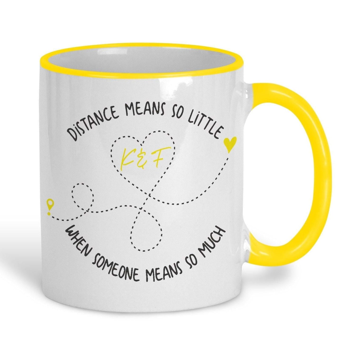 Distance Means So Little Long Distance Personalised Mug