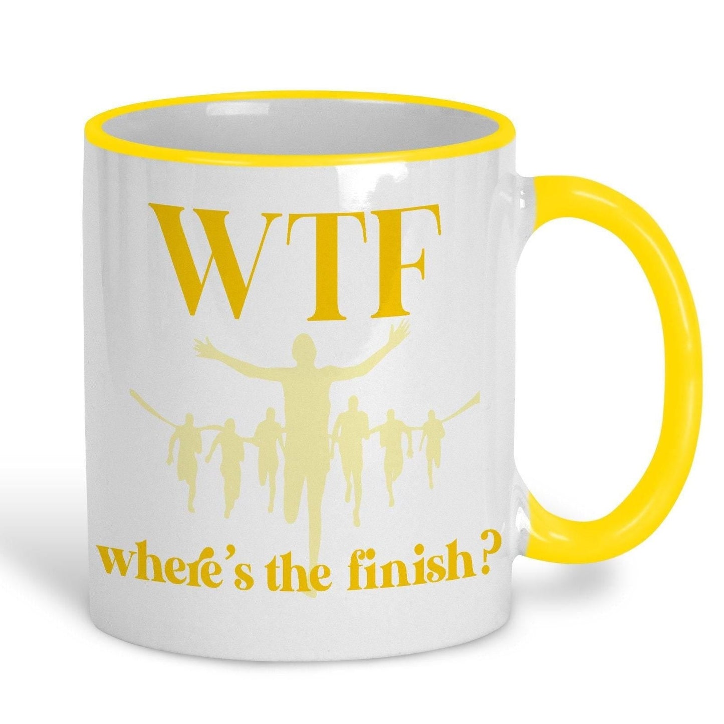 WTF Where's The Finish? Runner Run Personalised Sport Mug