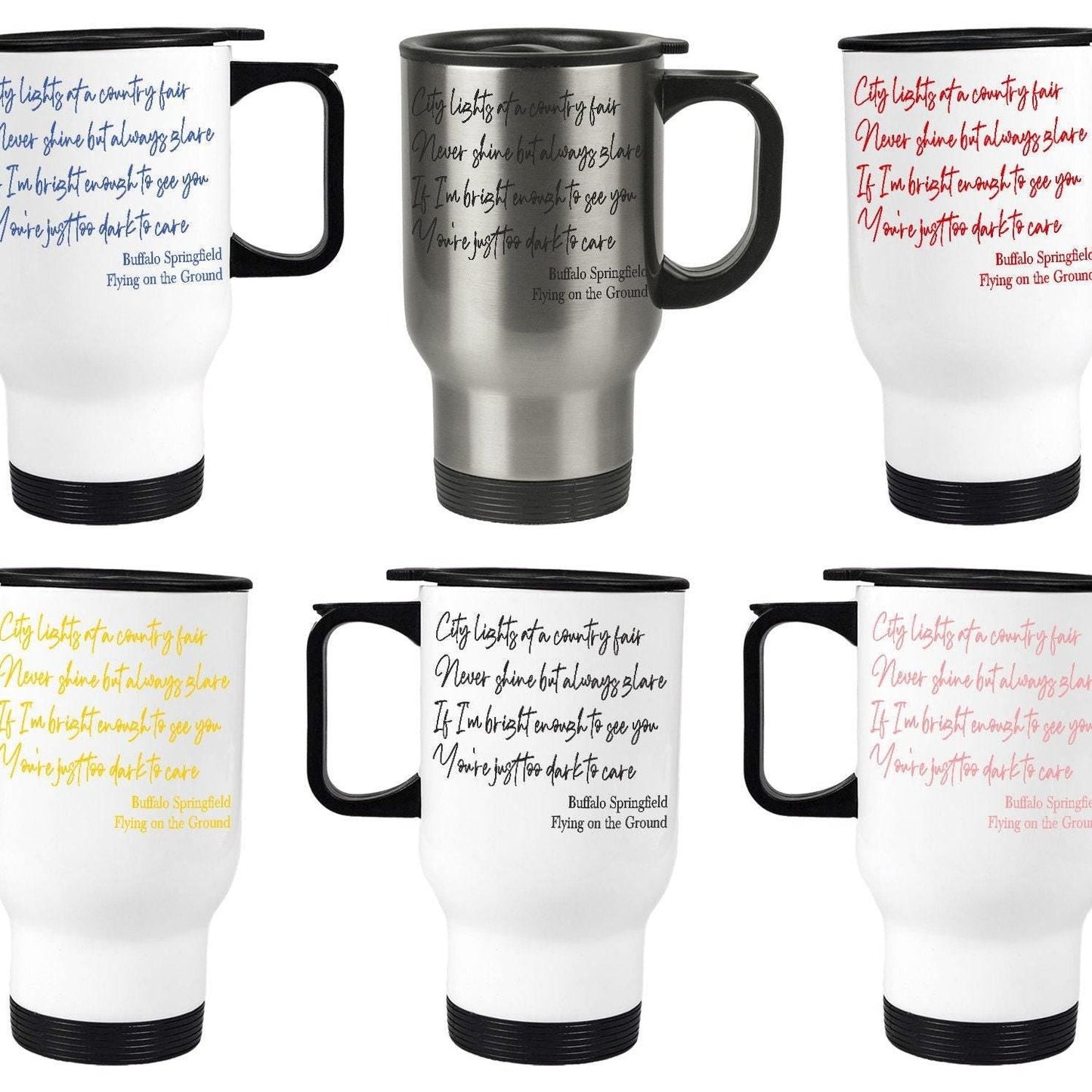 Buffalo Springfield On The Way Home 60s Travel Mug Personalised Gift