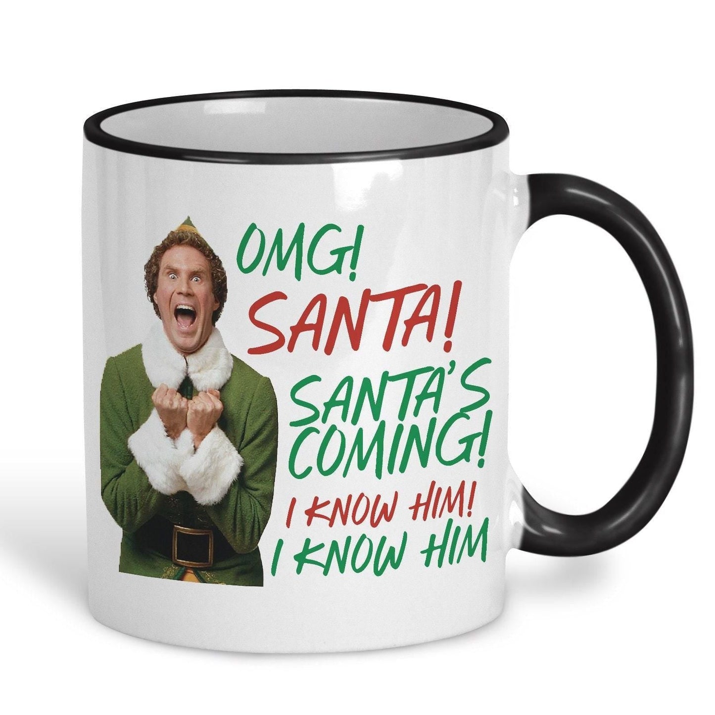 Buddy The Elf Movie Quote Personalised Ceramic Christmas Mug