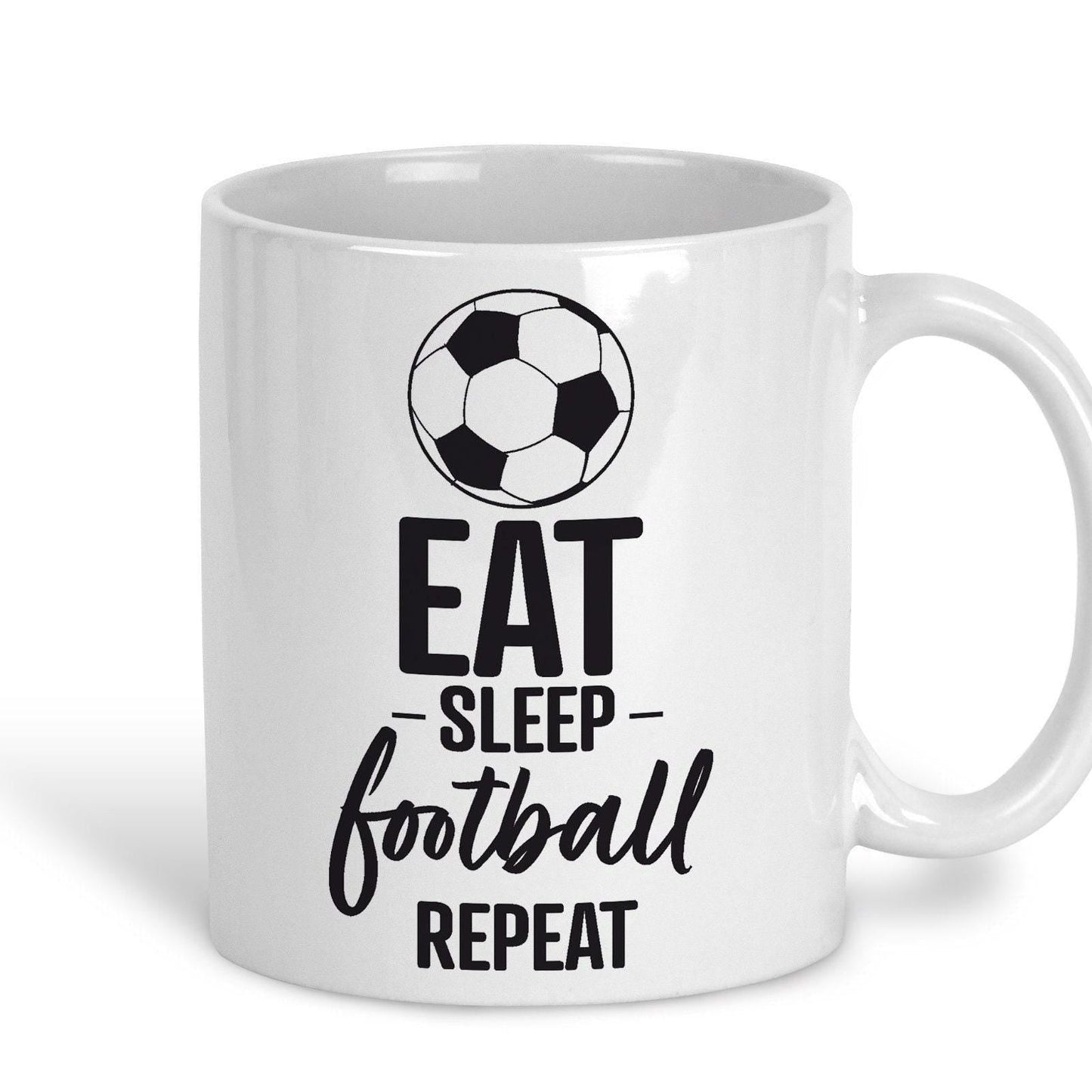 Eat Sleep Football Repeat Personalised Mug