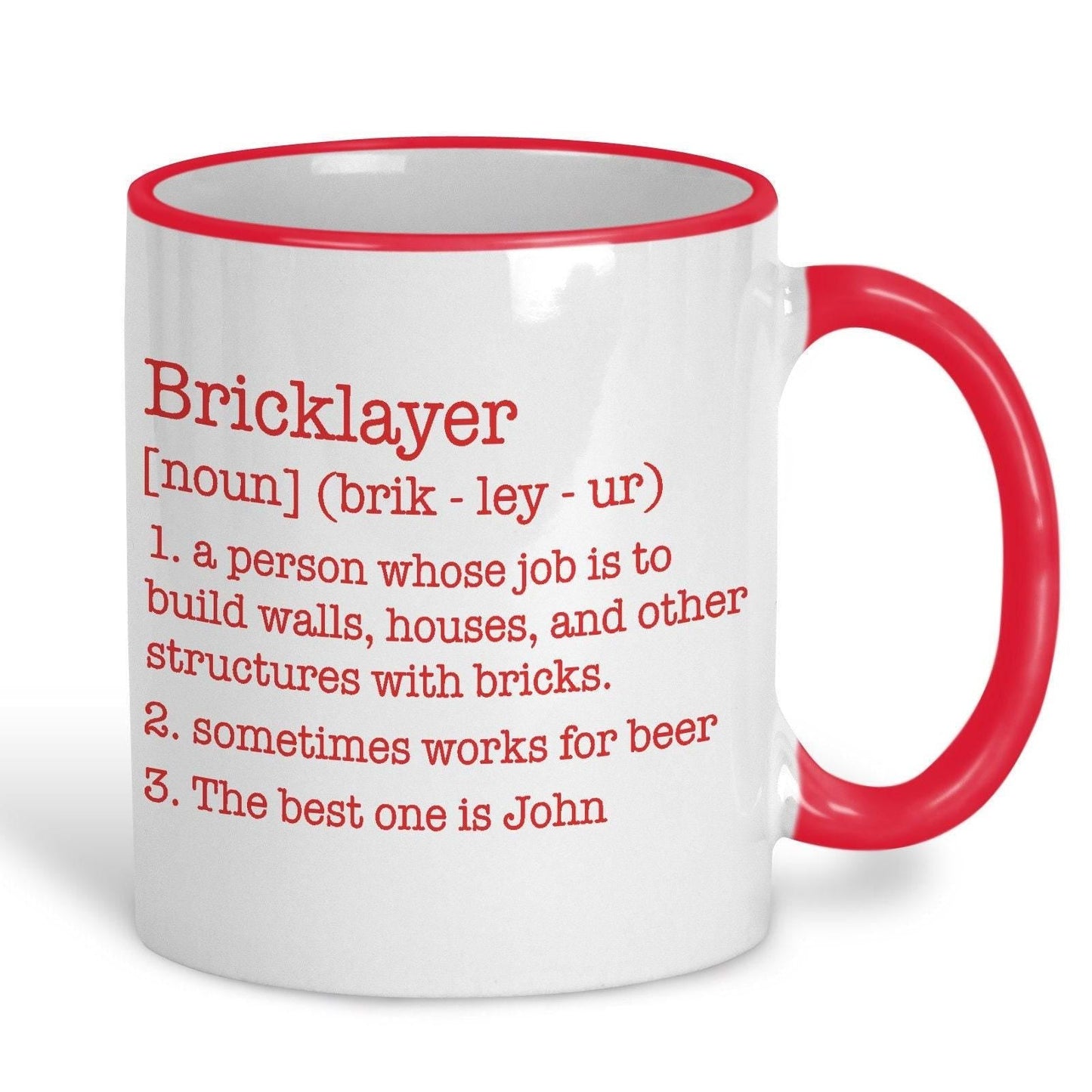 Bricklayer Definition Personalised Ceramic Mug
