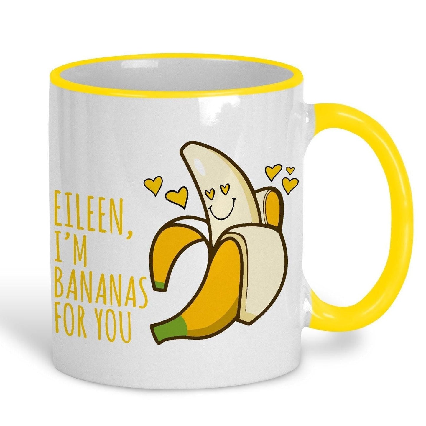 Bananas For You Personalised Valentine's Day Ceramic Mug