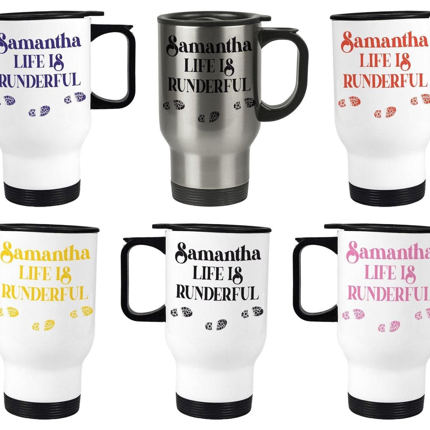 Life Is Runderful Personalised Travel Mug Runner Gift