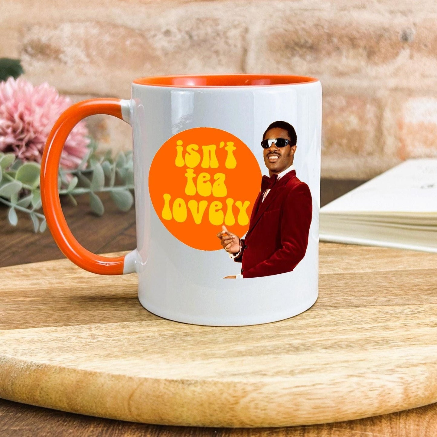 Stevie Wonder Isn't Tea Lovely Pun Music Personalised Ceramic Mug