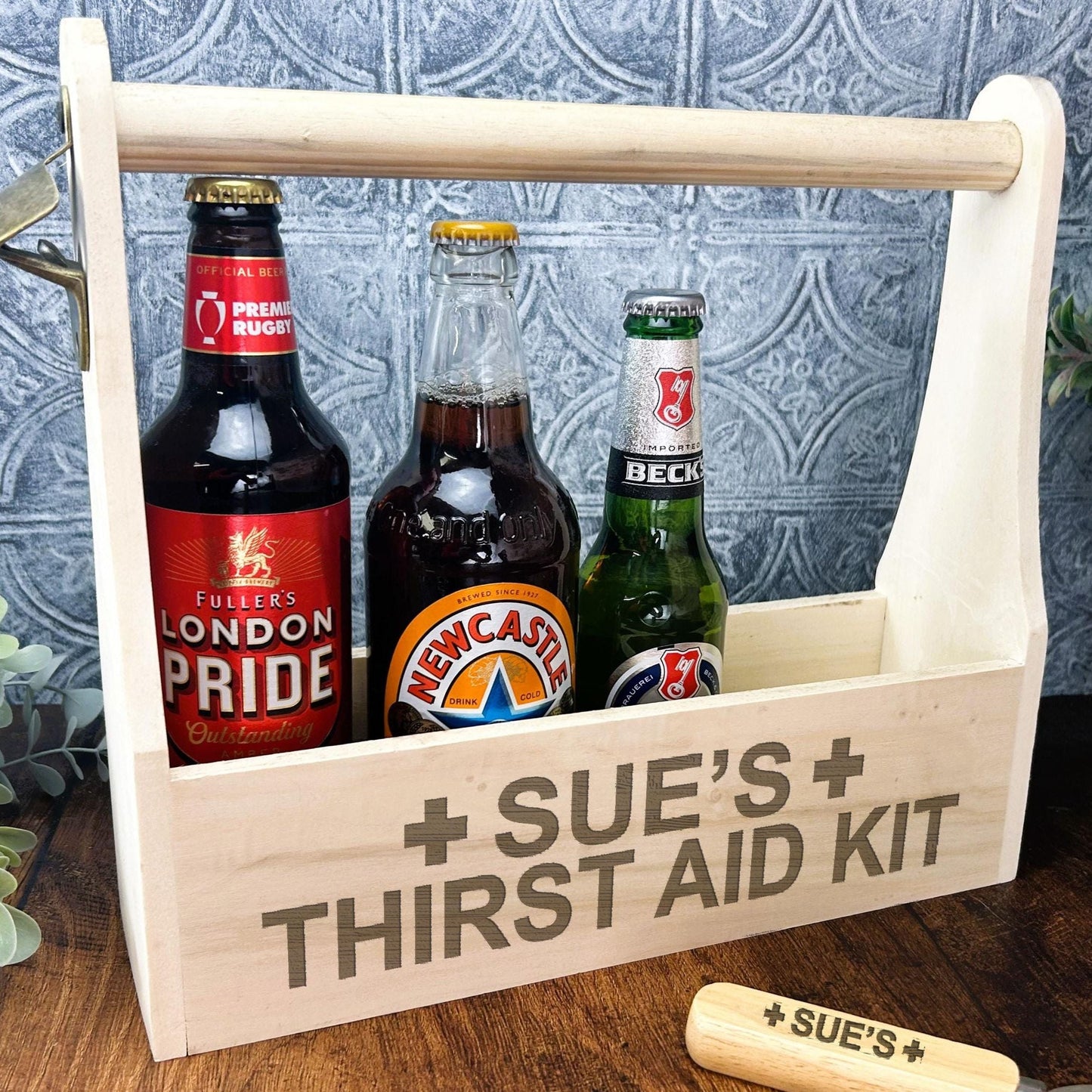 Thirst Aid Kit - Any Name - Beer Carrier - Personalised Gift - BBQ Drinks - 18th - 21st