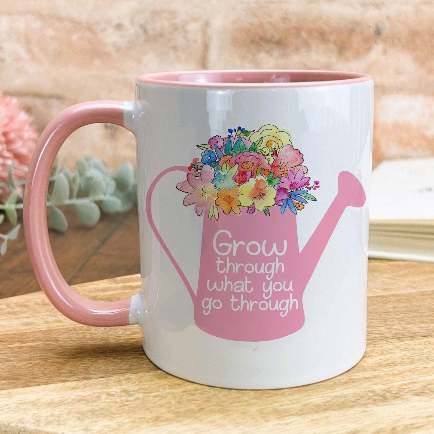 Grow Through What You Go Through Mug Personalised Positivity