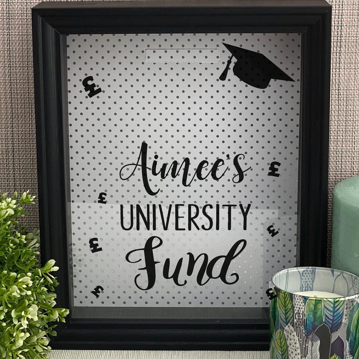 University Fund Money Box Saving for College - Personalised Student Gift