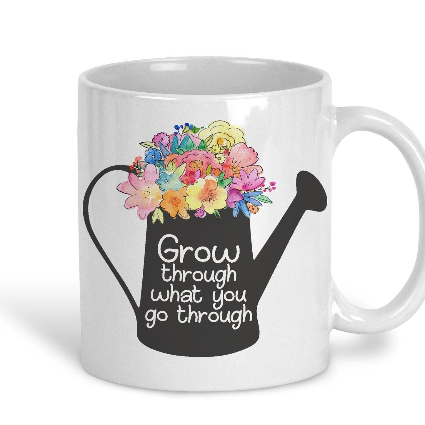 Grow Through What You Go Through Mug Personalised Positivity
