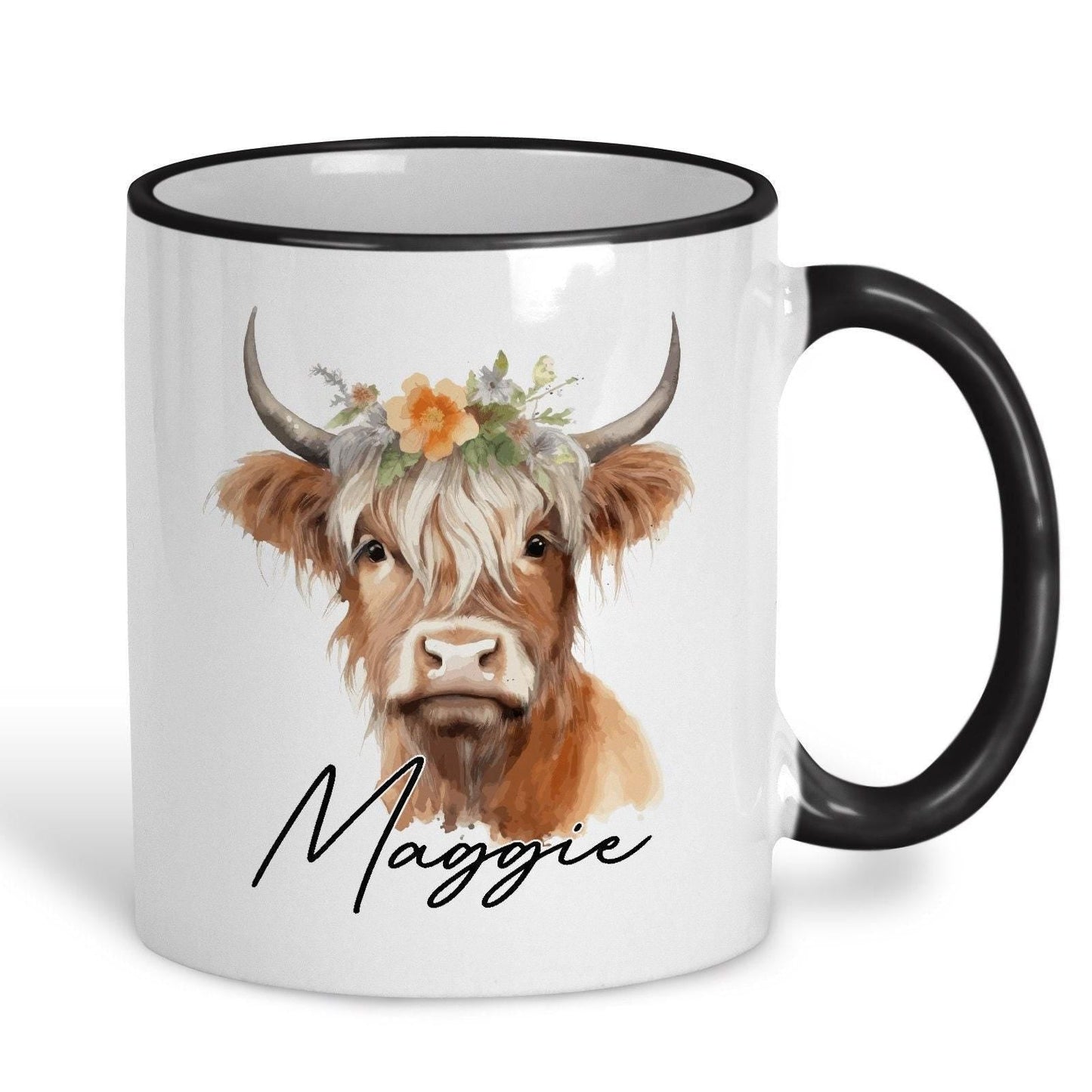Highland Cow - Scotland Scottish Dialect - Personalised Ceramic Mug - Regional Gift - Perfect for Friend and Family.