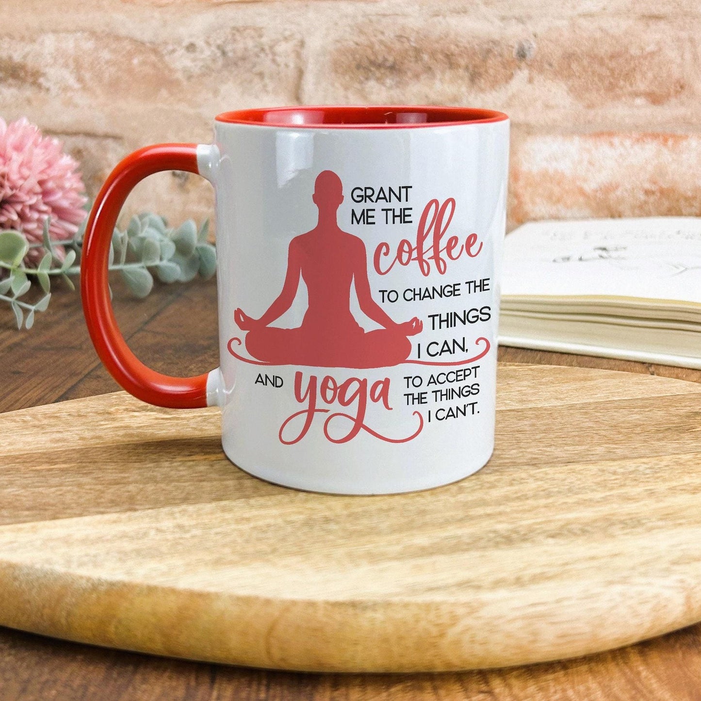Grant Me Coffee and Yoga Acceptance Change Personalised Ceramic Mug