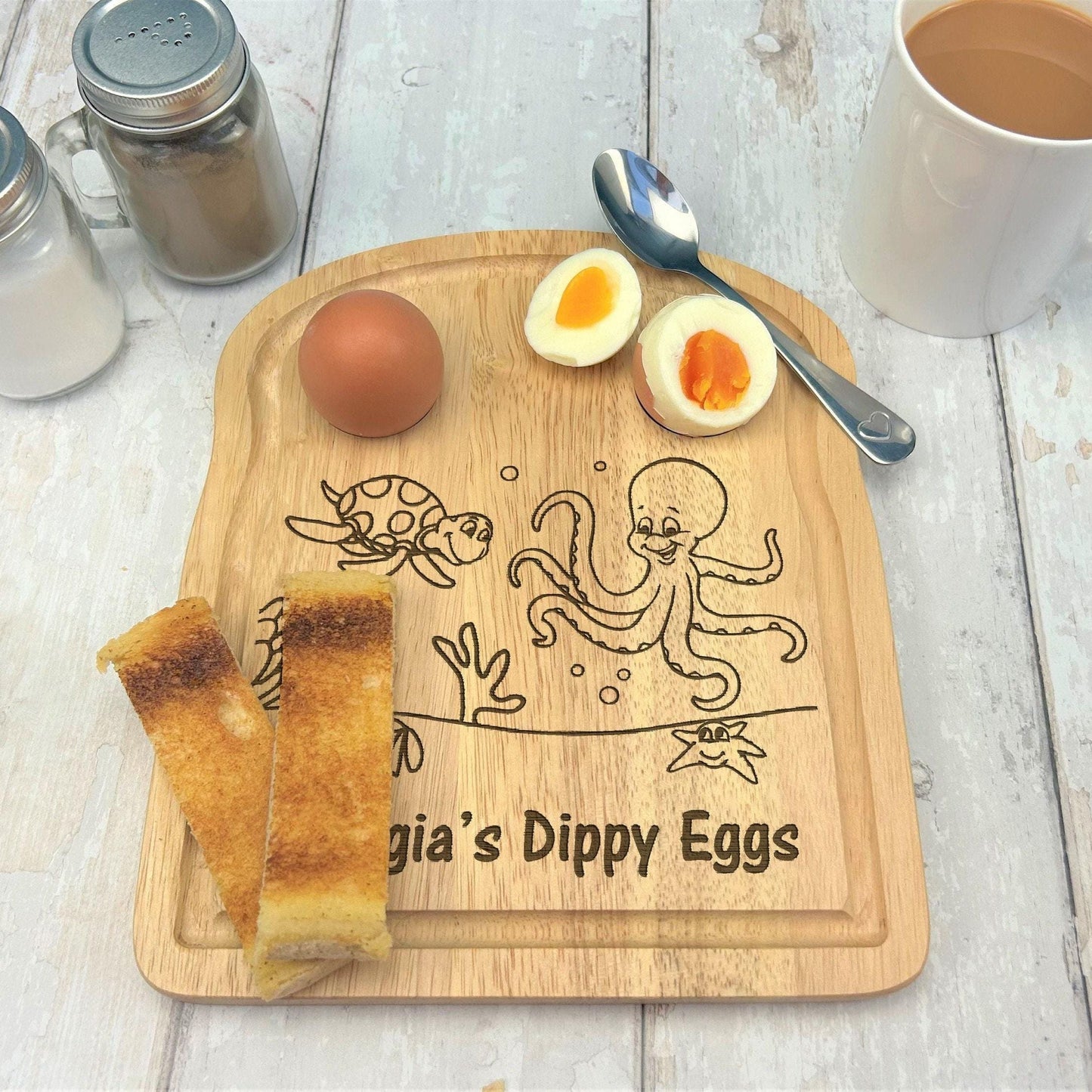 Under The Sea Egg & Soldiers Personalised Breakfast Board - Personalised Gift