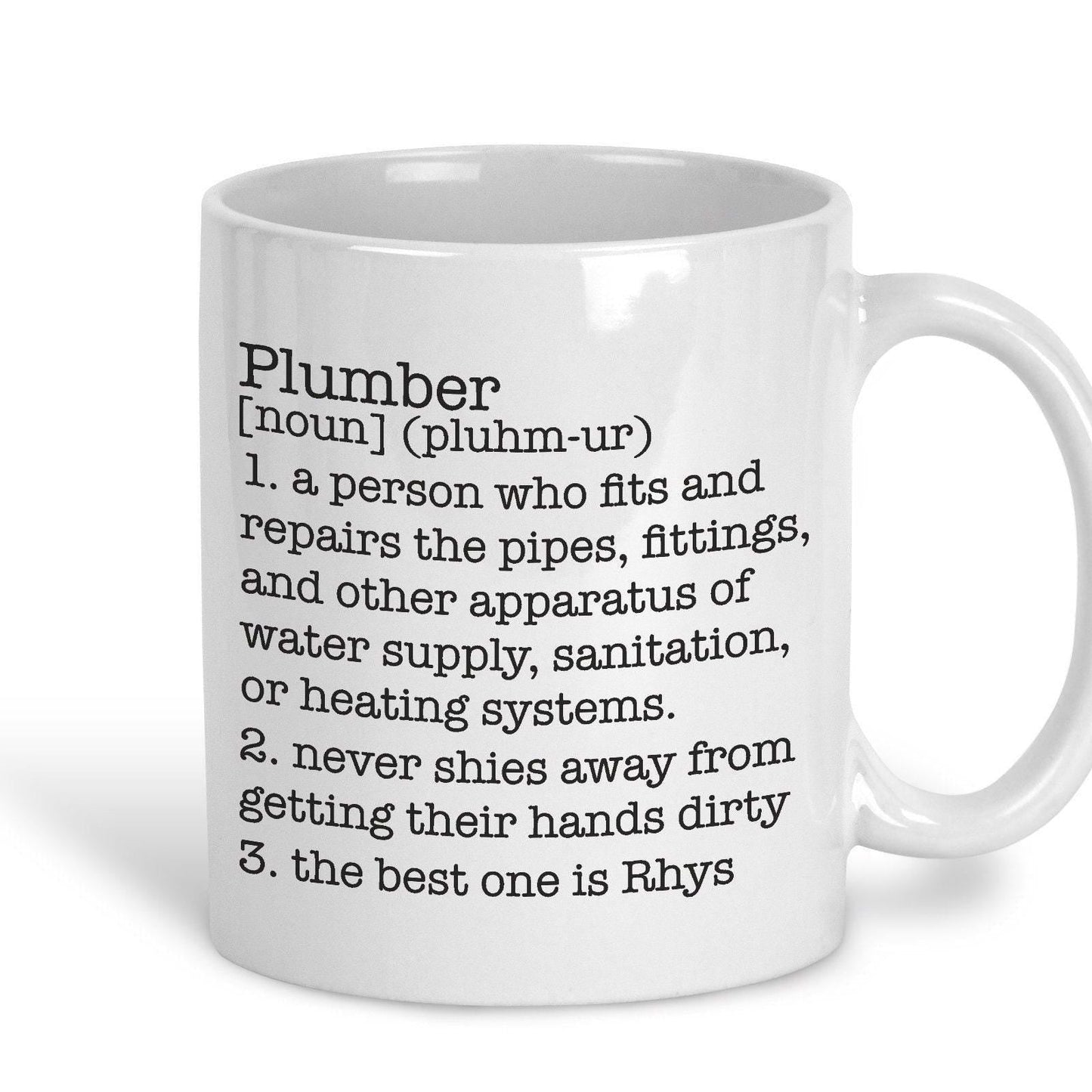 Plumber Definition Personalised Ceramic Mug