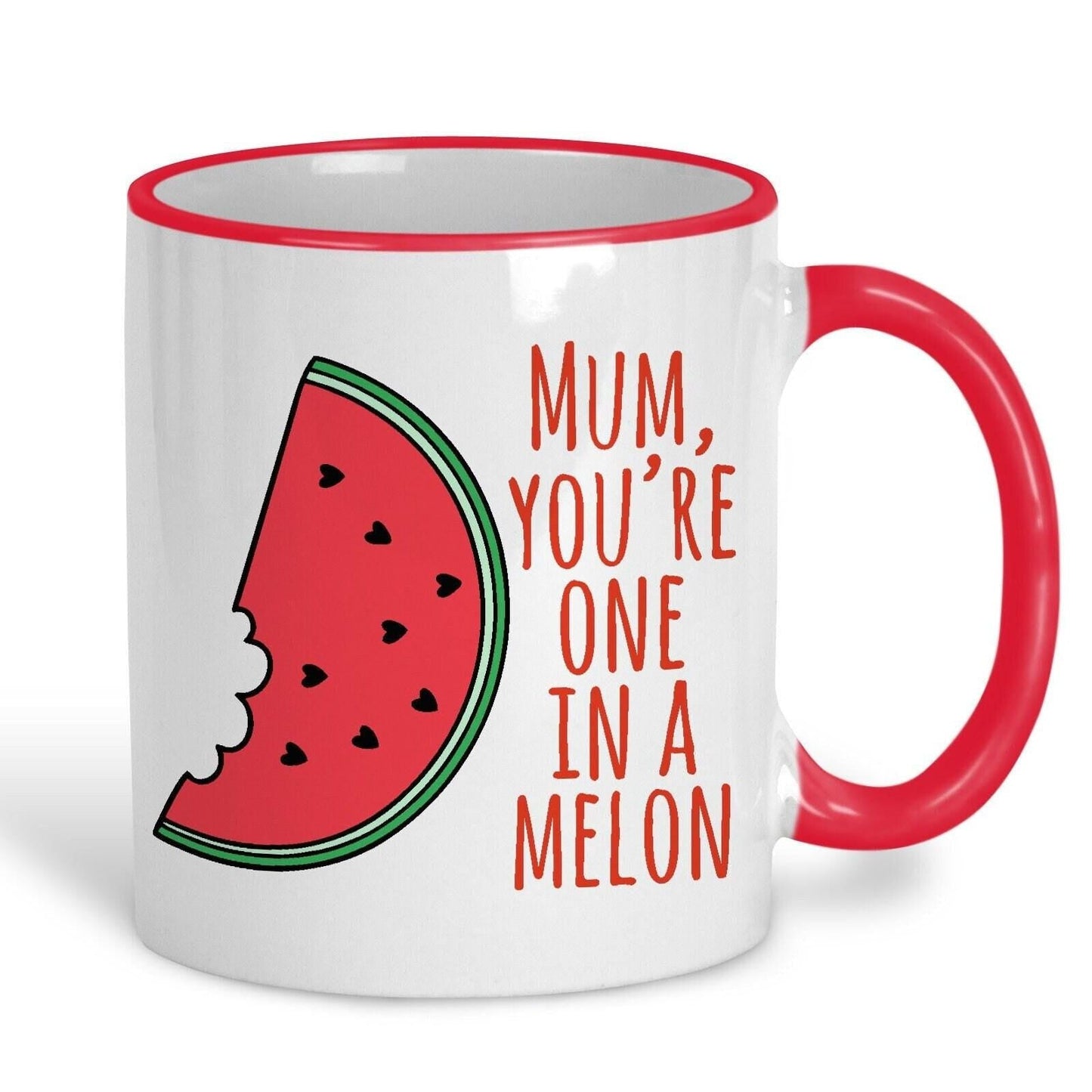 Mum You're One In A Melon Pun Funny Personalised Mother's Day Ceramic Mug