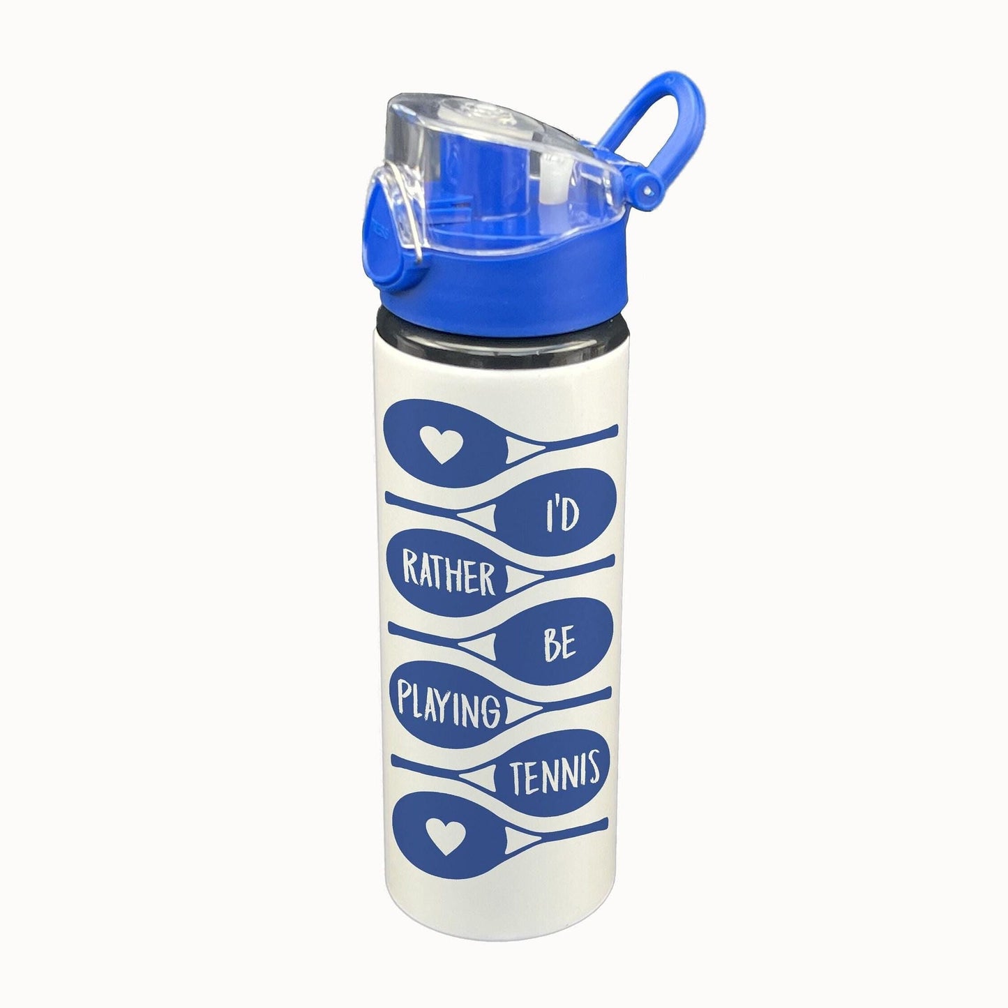 I'd Rather Be Playing Tennis Exercise Training Gift Hydration Gym Fitness Flip Cap Water Bottle
