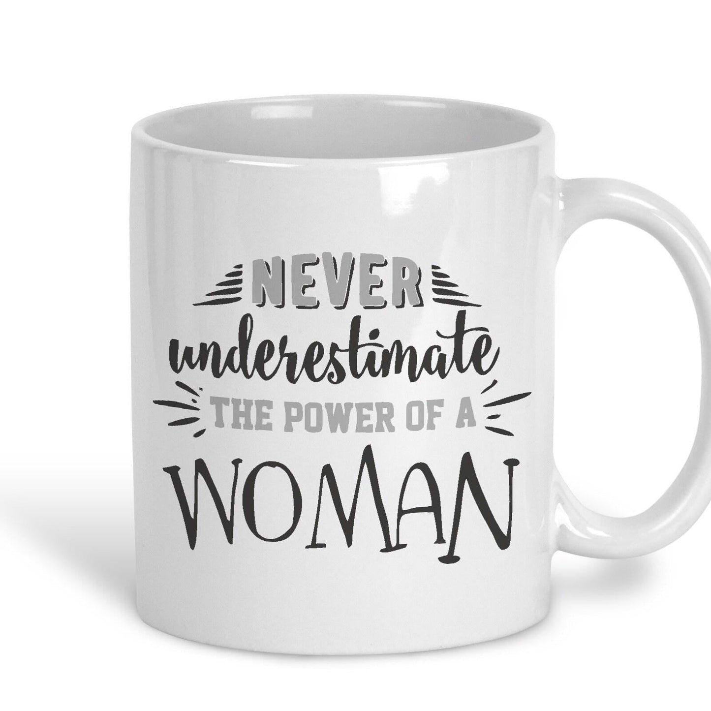 Never Underestimate The Power of a Woman Personalised Mug