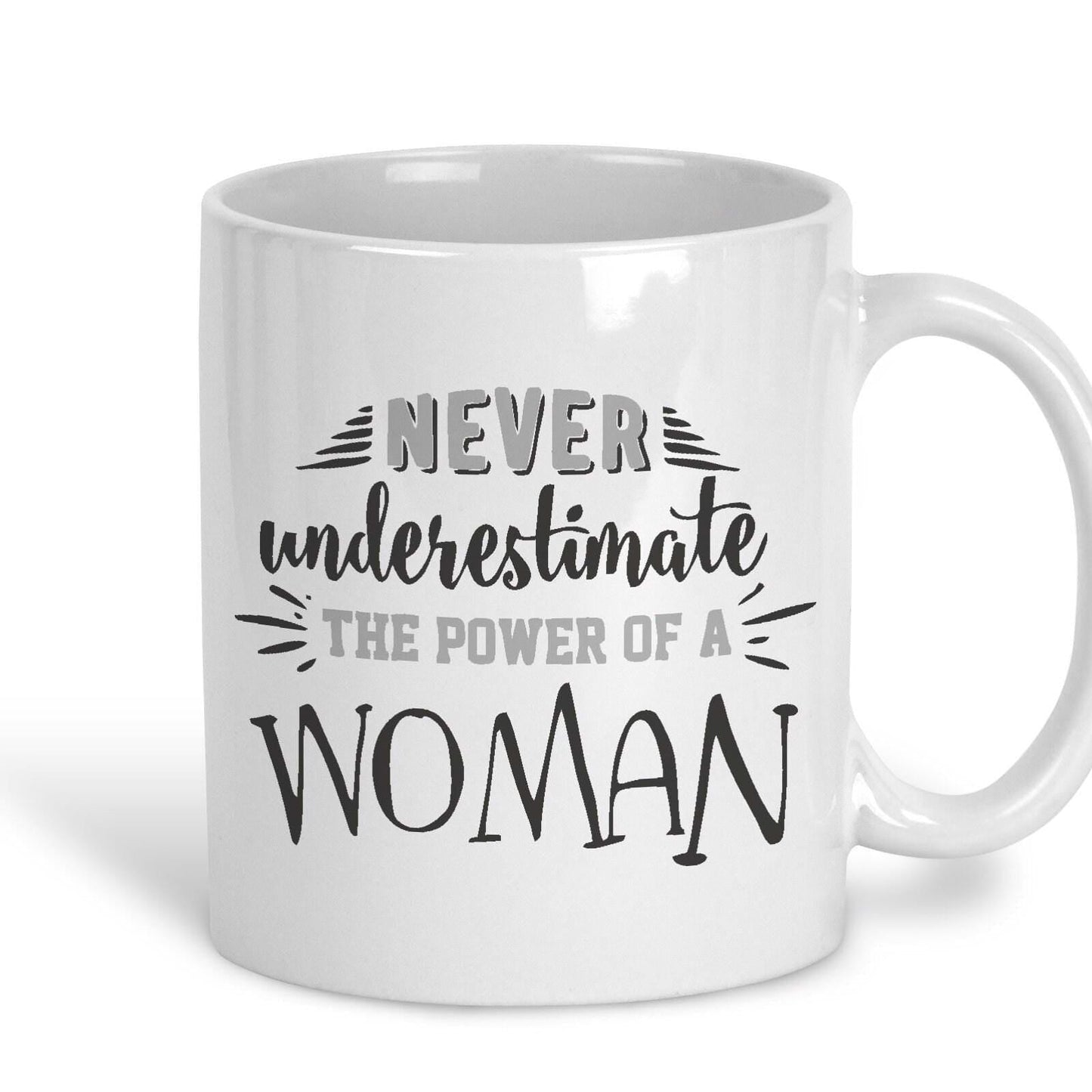 Never Underestimate The Power of a Woman Personalised Mug