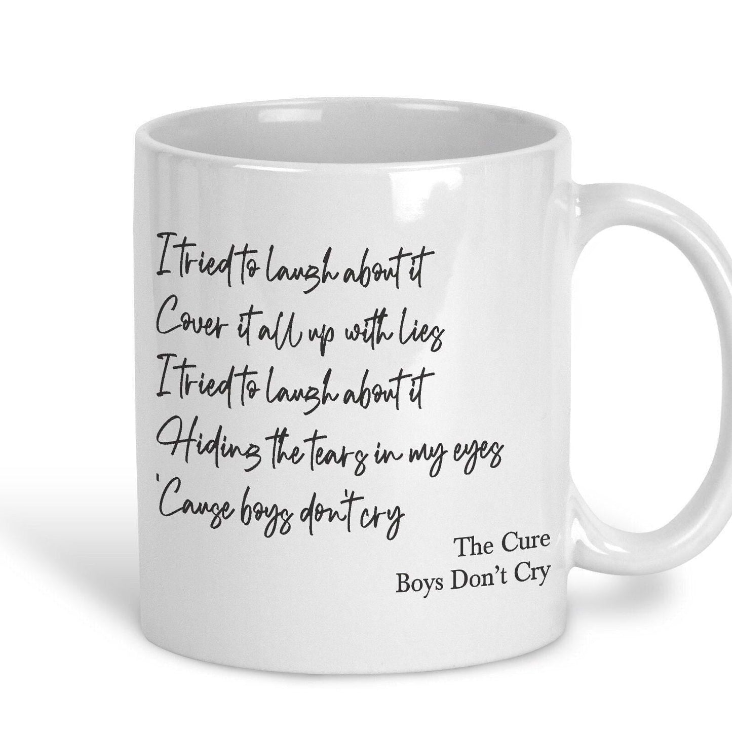 The Cure Boys Don't Cry Mug Music Lyrics Personalised Ceramic Mug