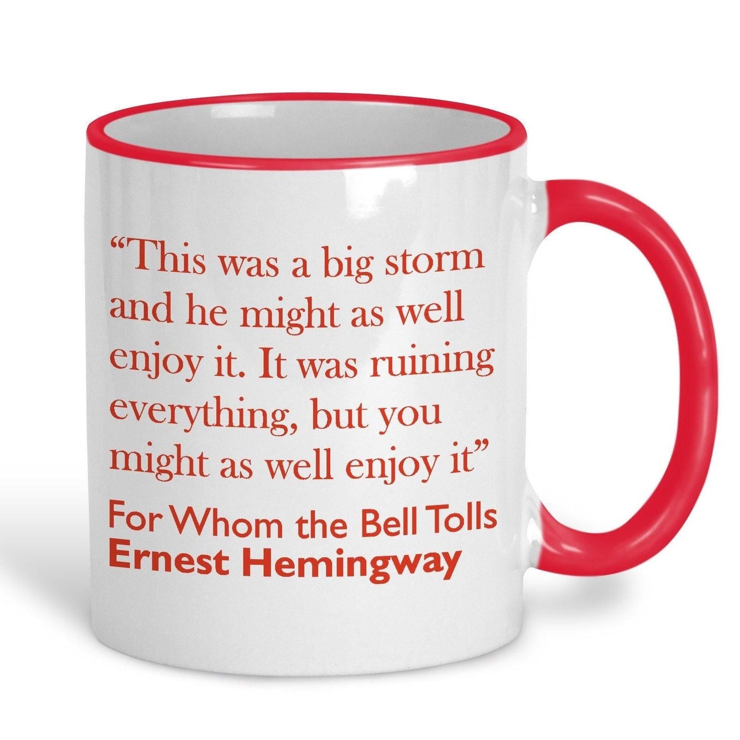 Ernest Hemmingway For Whom The Bell Tolls Book Quote Mug