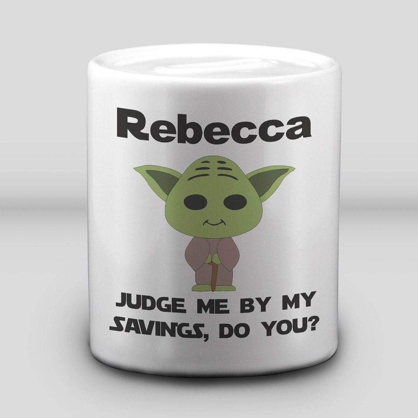 Yoda Money Box Star Wars - Judge Me By My Savings - Personalised Gift