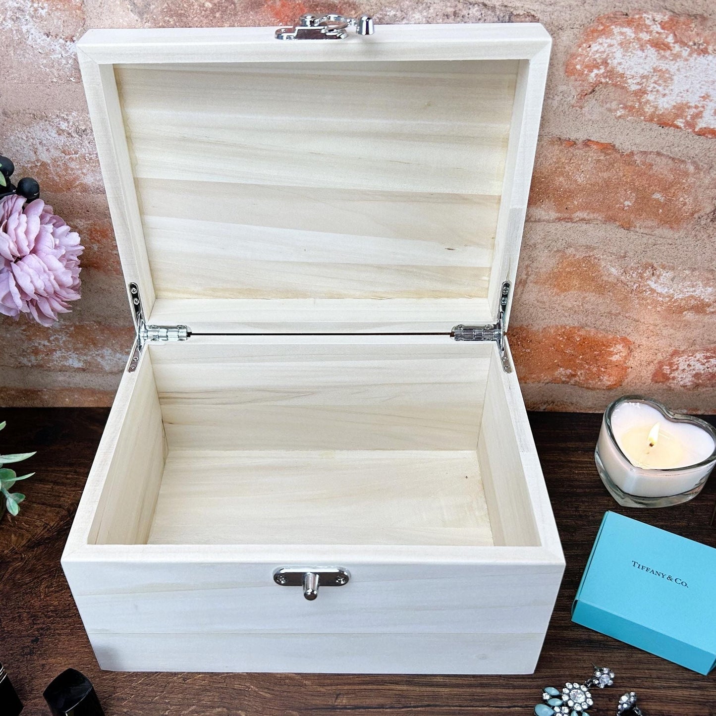 Christening / New Baby Luxury Wooden Memory Box Gift