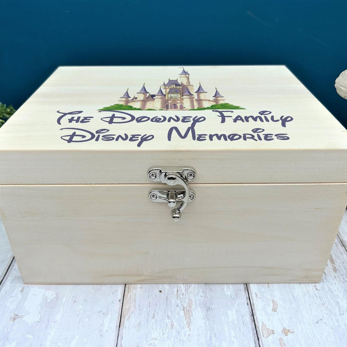 Disney Castle Disneyland Disneyworld Personalised Memory Box