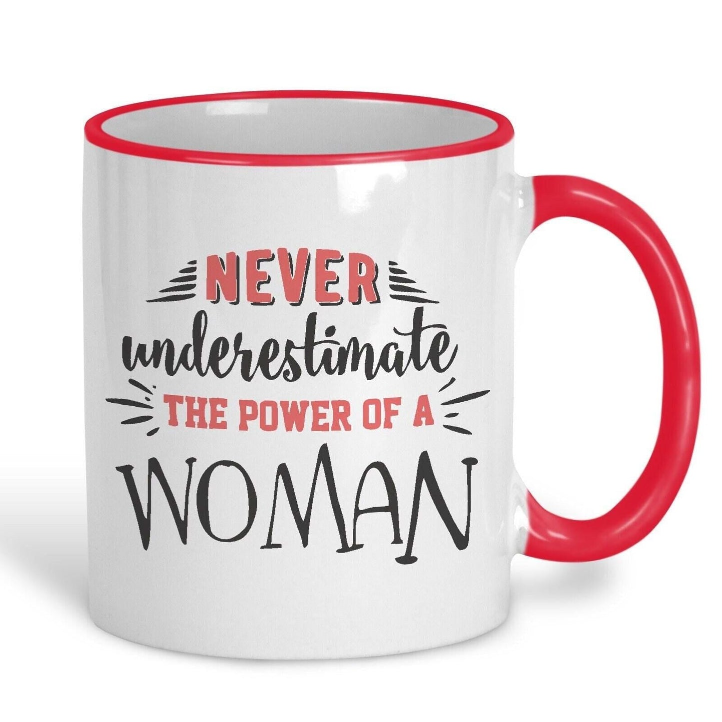 Never Underestimate The Power of a Woman Personalised Mug