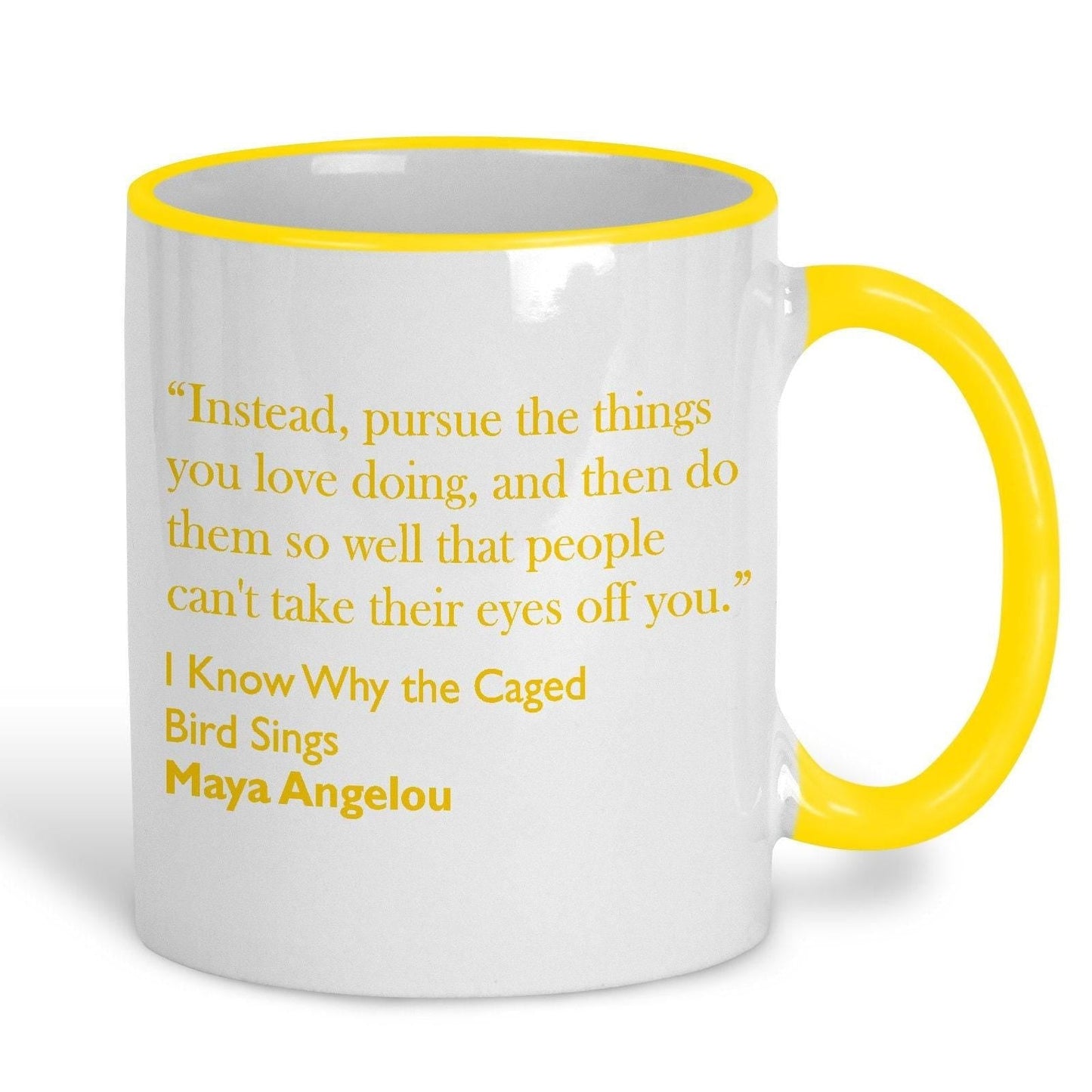 Maya Angelou I Know Why The Caged Bird Sings Book Quote Personalised Ceramic Mug
