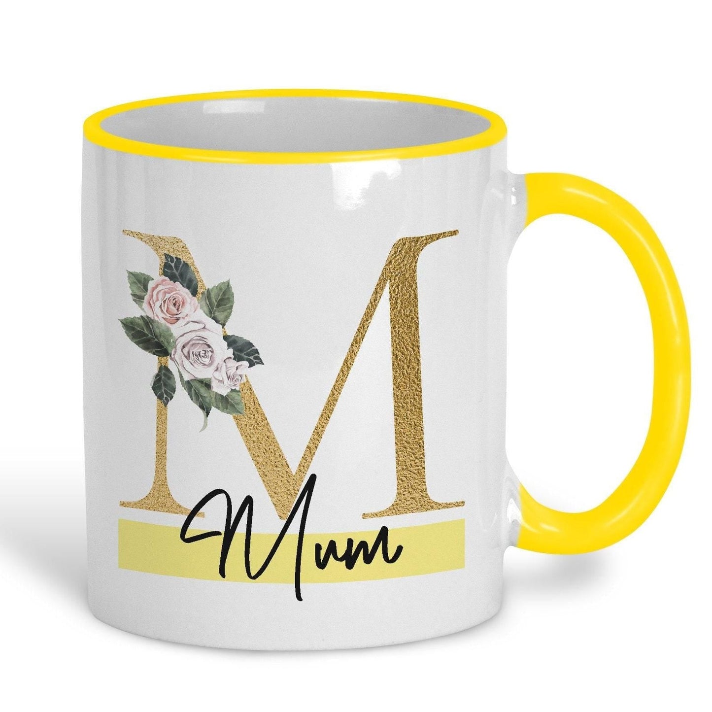 Rose Gold Monogram Personalised Ceramic Mug
