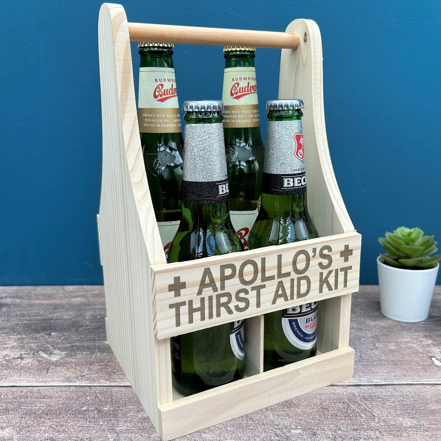 Thirst Aid Kit - Any Name - Beer Carrier - Personalised Gift - BBQ Drinks - 18th - 21st