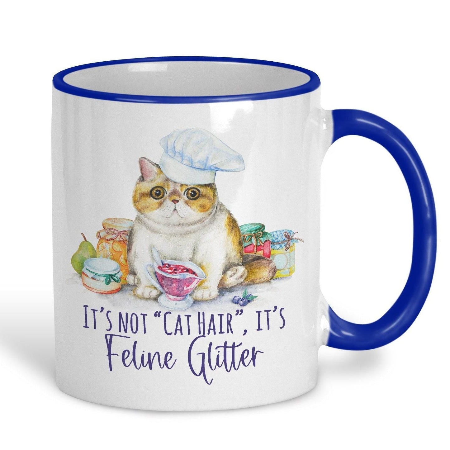 Feline Glitter Cat Design Mug