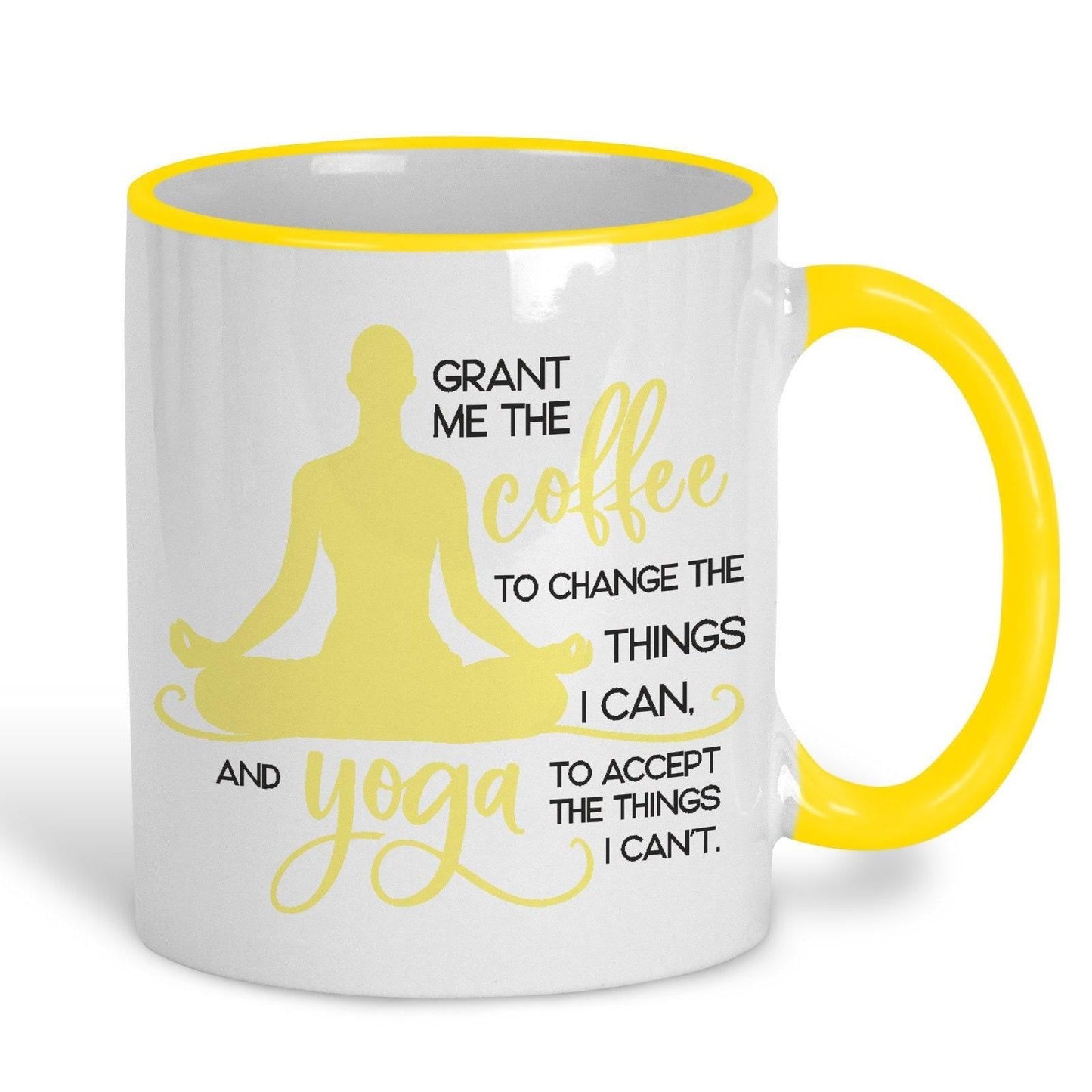Grant Me Coffee and Yoga Acceptance Change Personalised Ceramic Mug