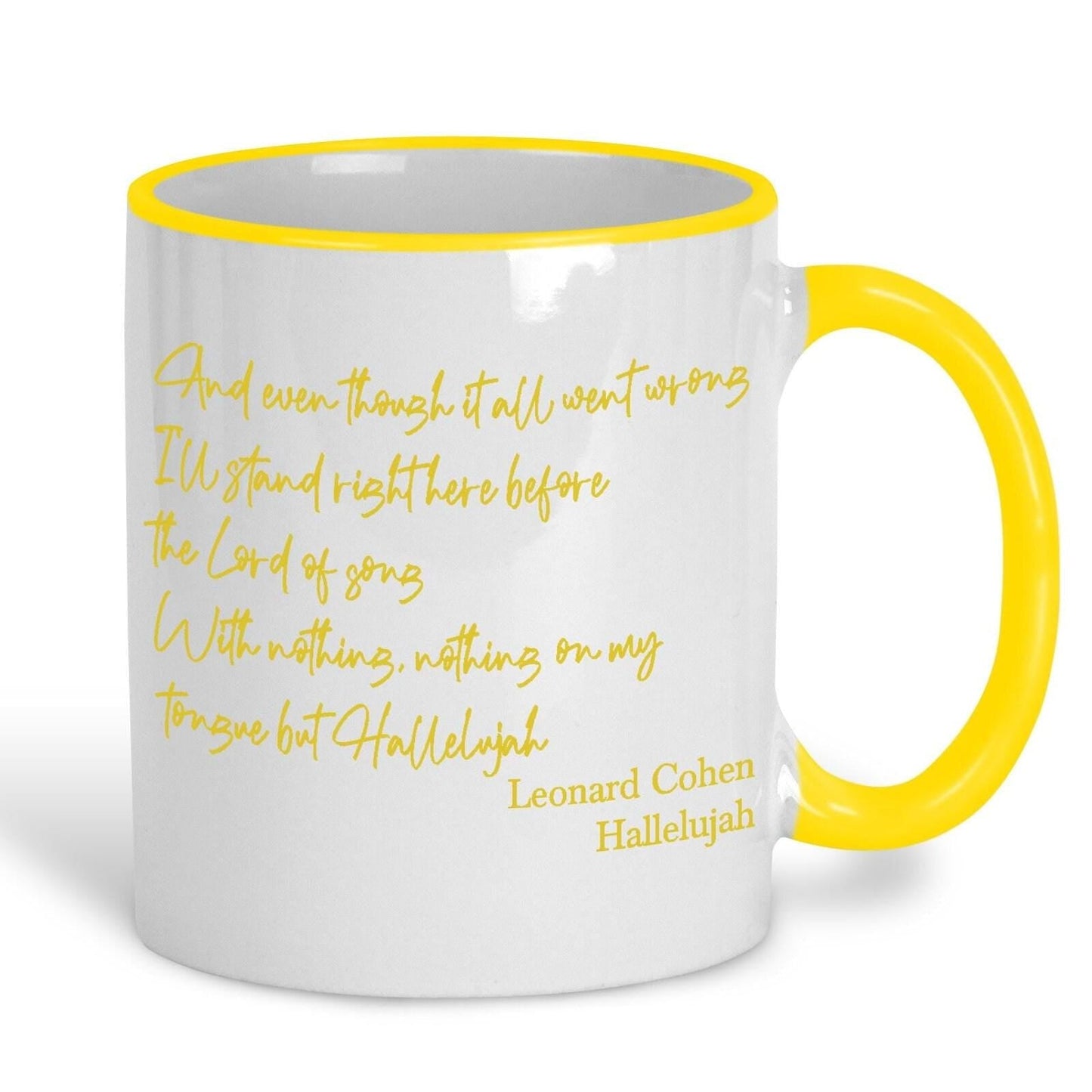 Leonard Cohen Hallelujah Mug