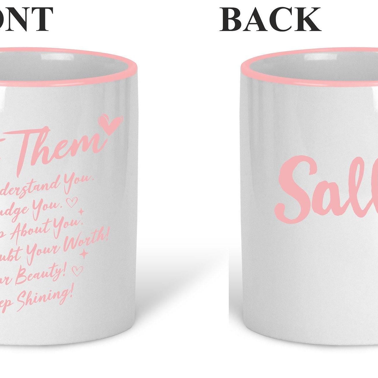 Let Them Quote Personalised Mug Gift Inspiring
