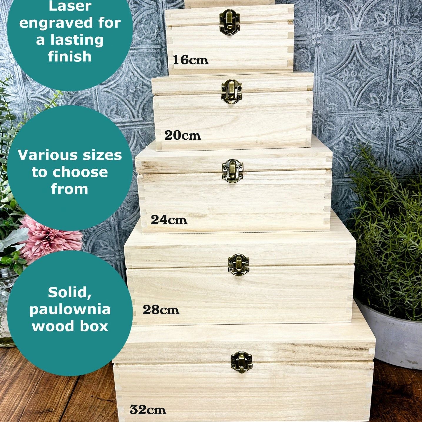 Medal Storage Wooden Box Colour Printed Sports Person Personalised Gift