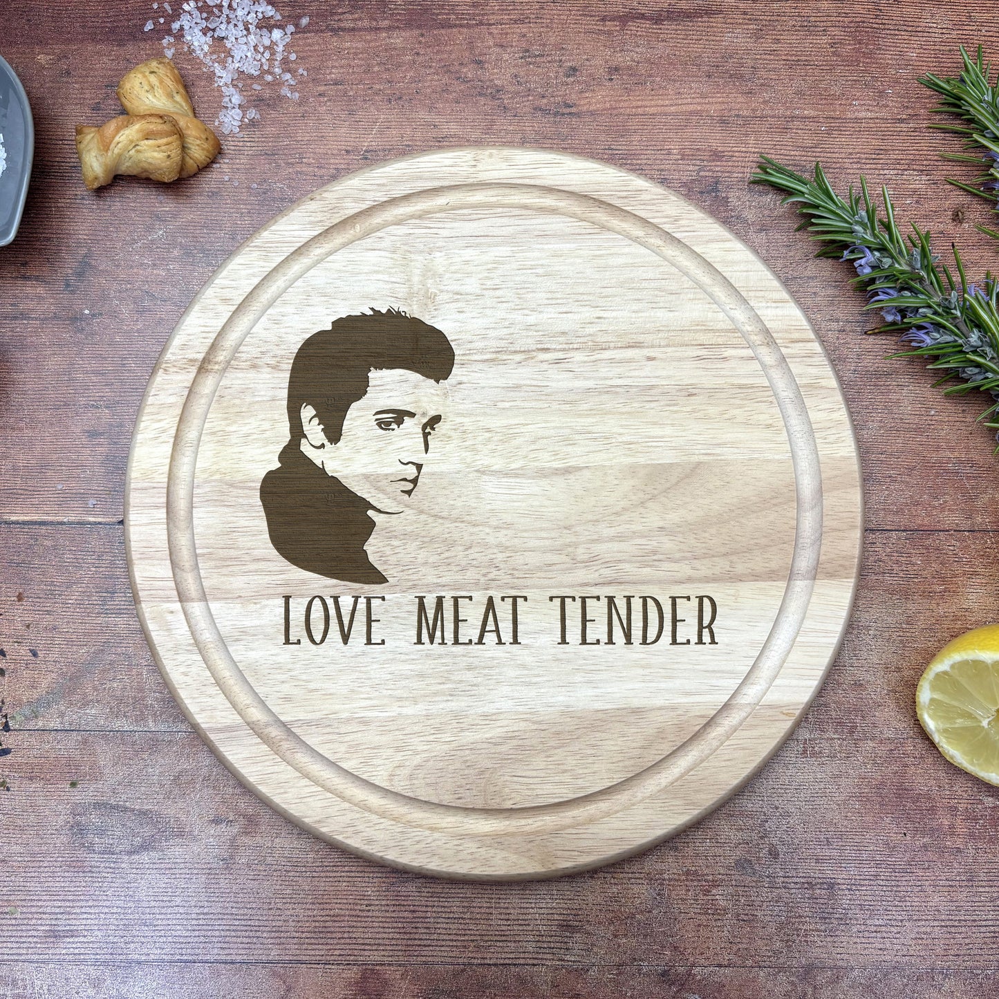 Elvis Love Meat Tender Funny Chopping Board Engraved Home Decor Cooking Kitchen Christmas Gift Birthday Present