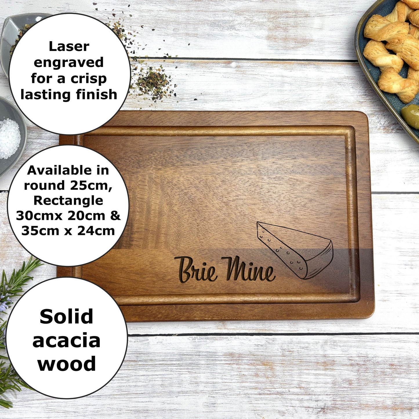 Brie Mine Cheese Charcuterie Chopping Board Home Decor Cooking Kitchen Funny Gift Valentine's Anniversary Wedding