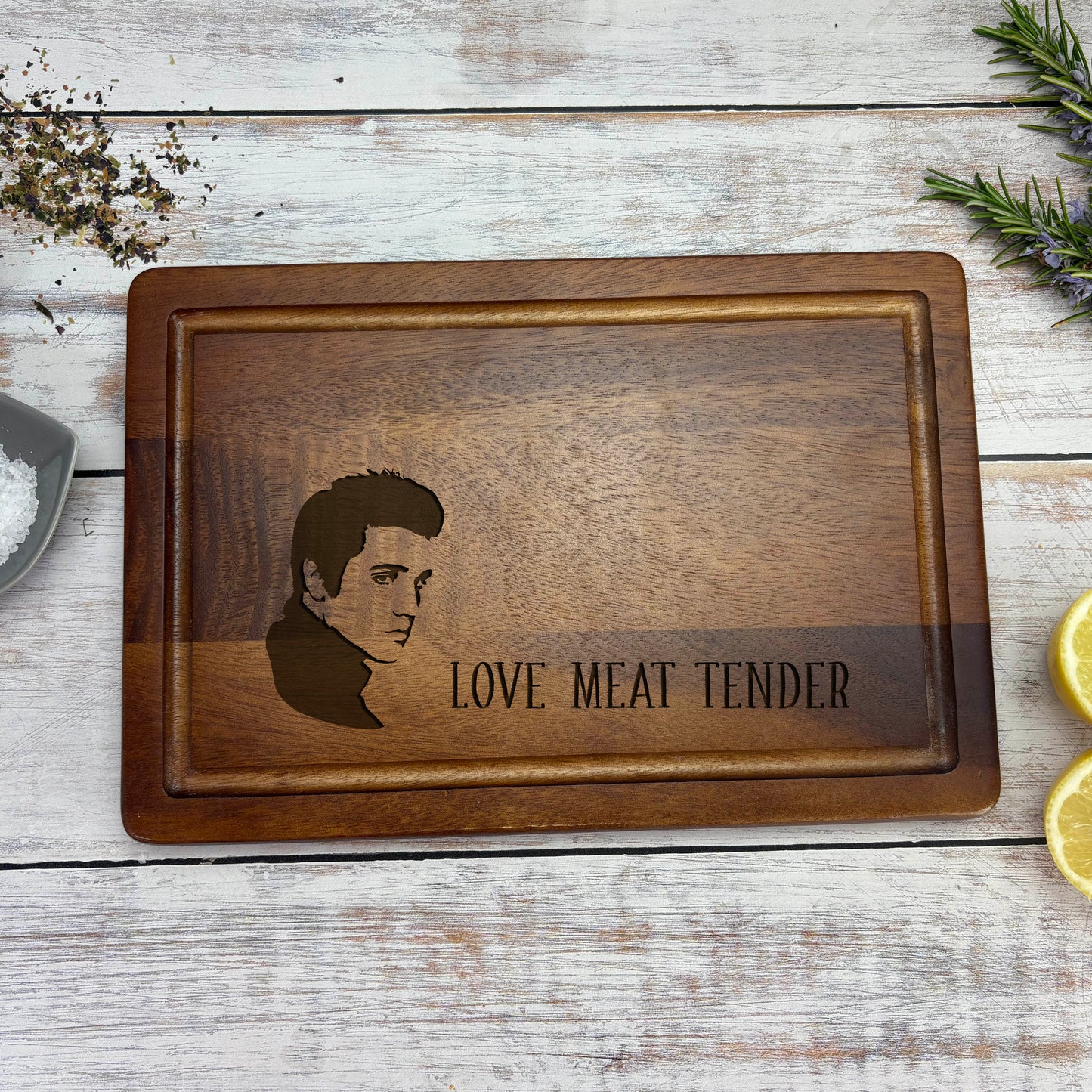 Elvis Love Meat Tender Funny Chopping Board Engraved Home Decor Cooking Kitchen Christmas Gift Birthday Present