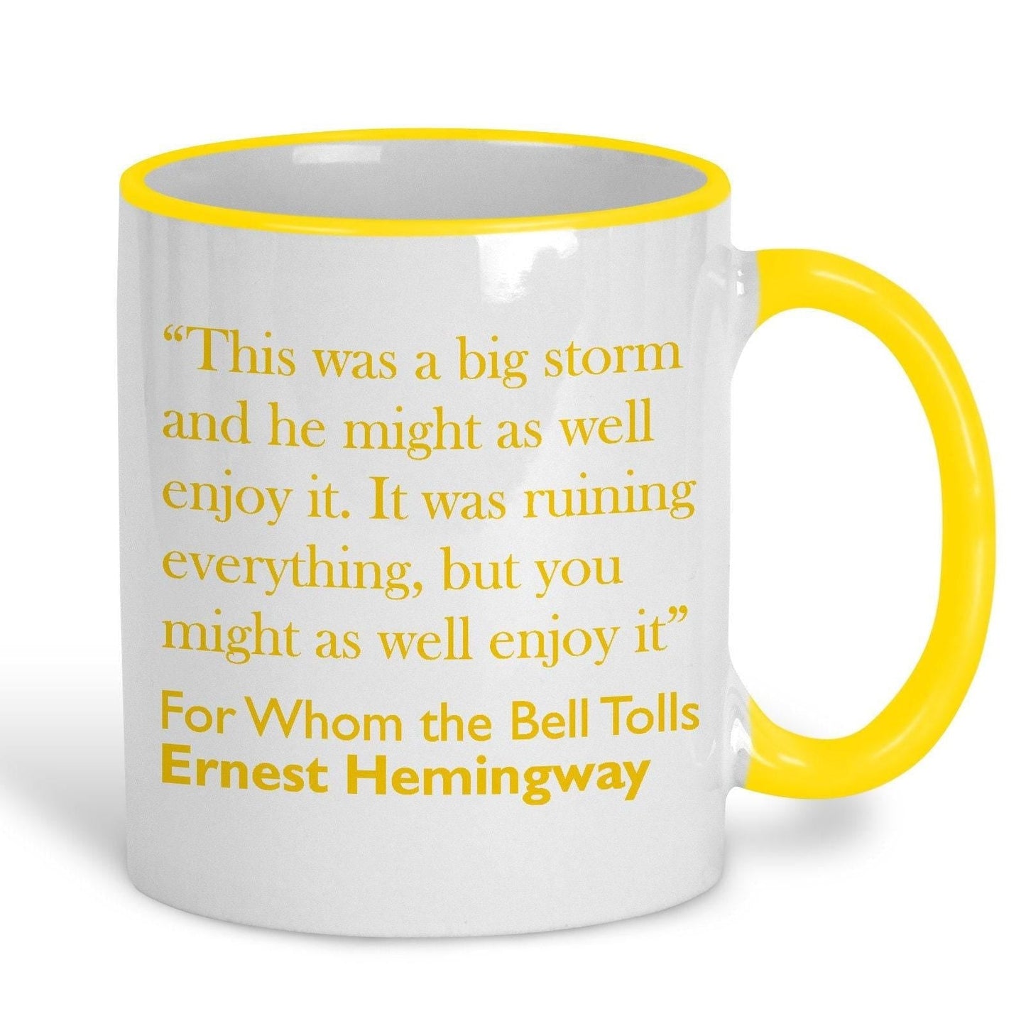 Ernest Hemmingway For Whom The Bell Tolls Book Quote Mug