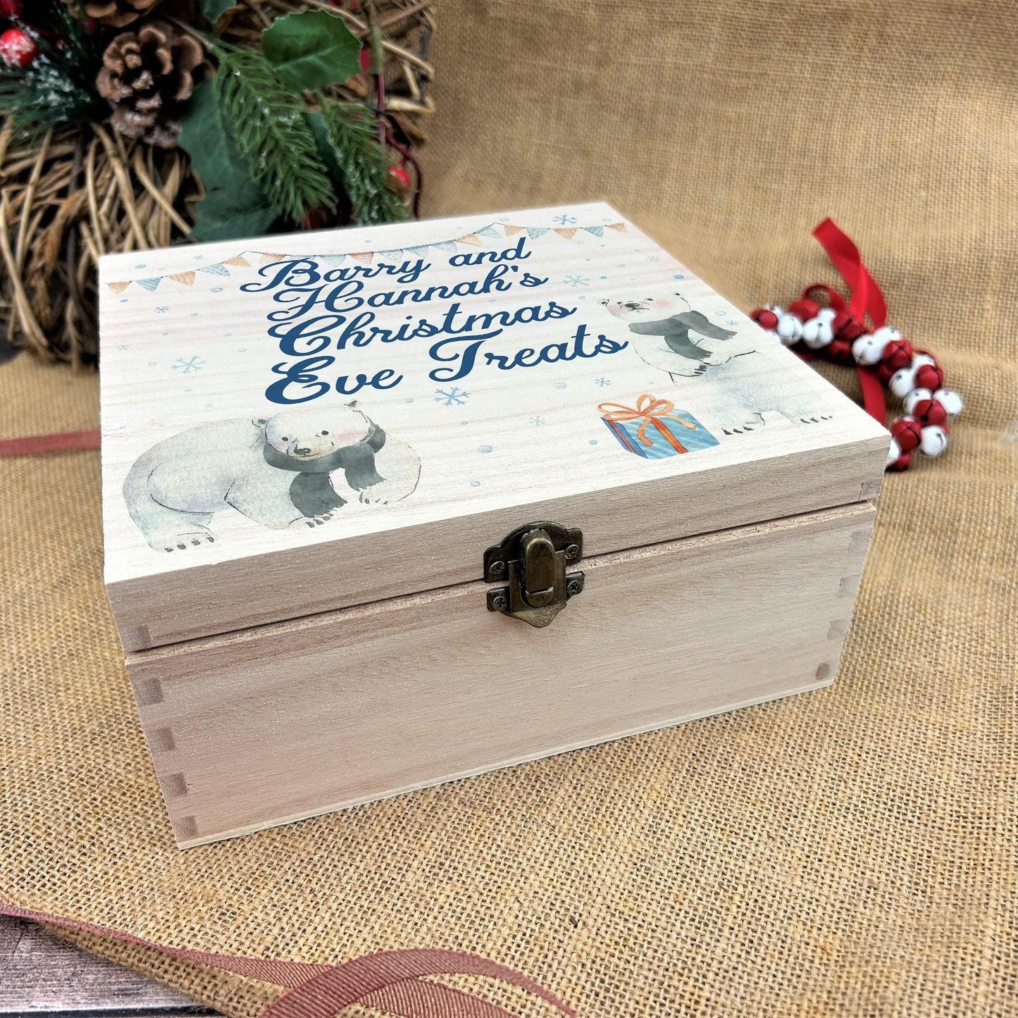 Polar Bear Personalised Christmas Eve Box Xmas Treats