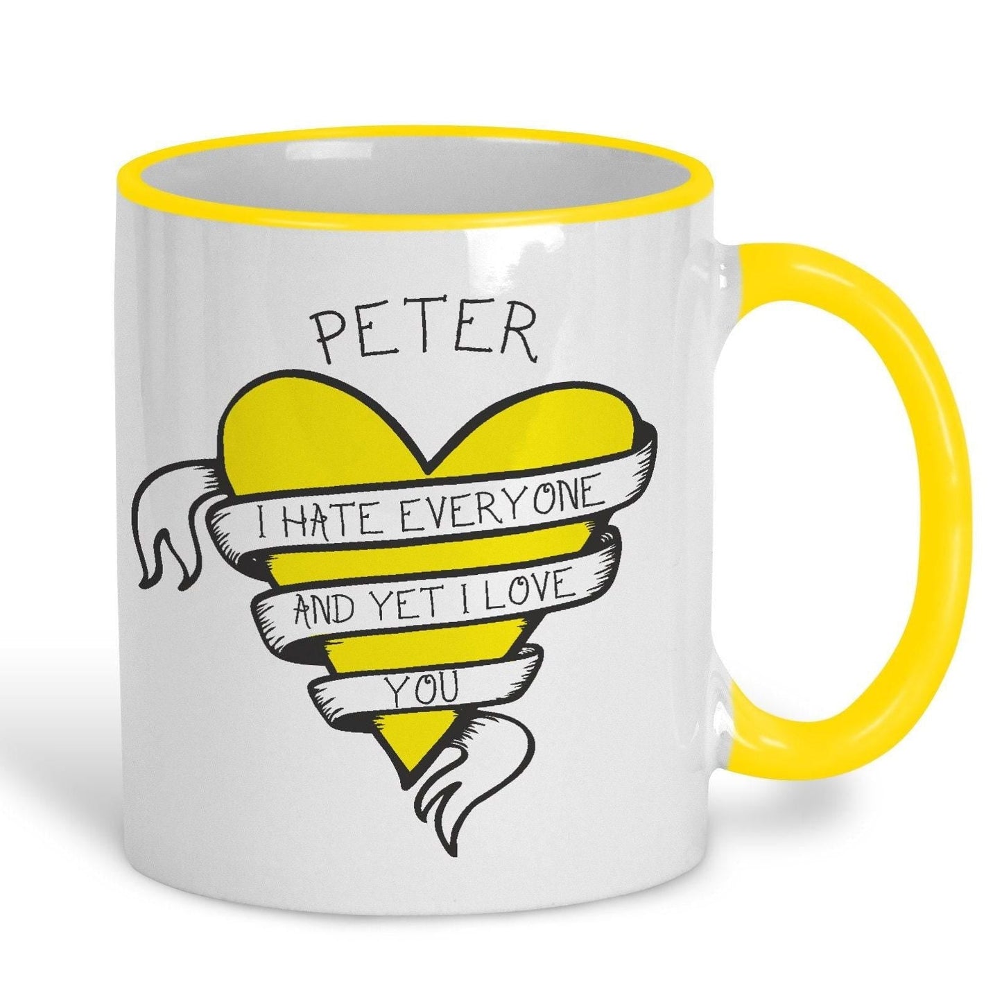 I Hate Everyone And Yet I Love You Personalised Valentine's Day Ceramic Mug