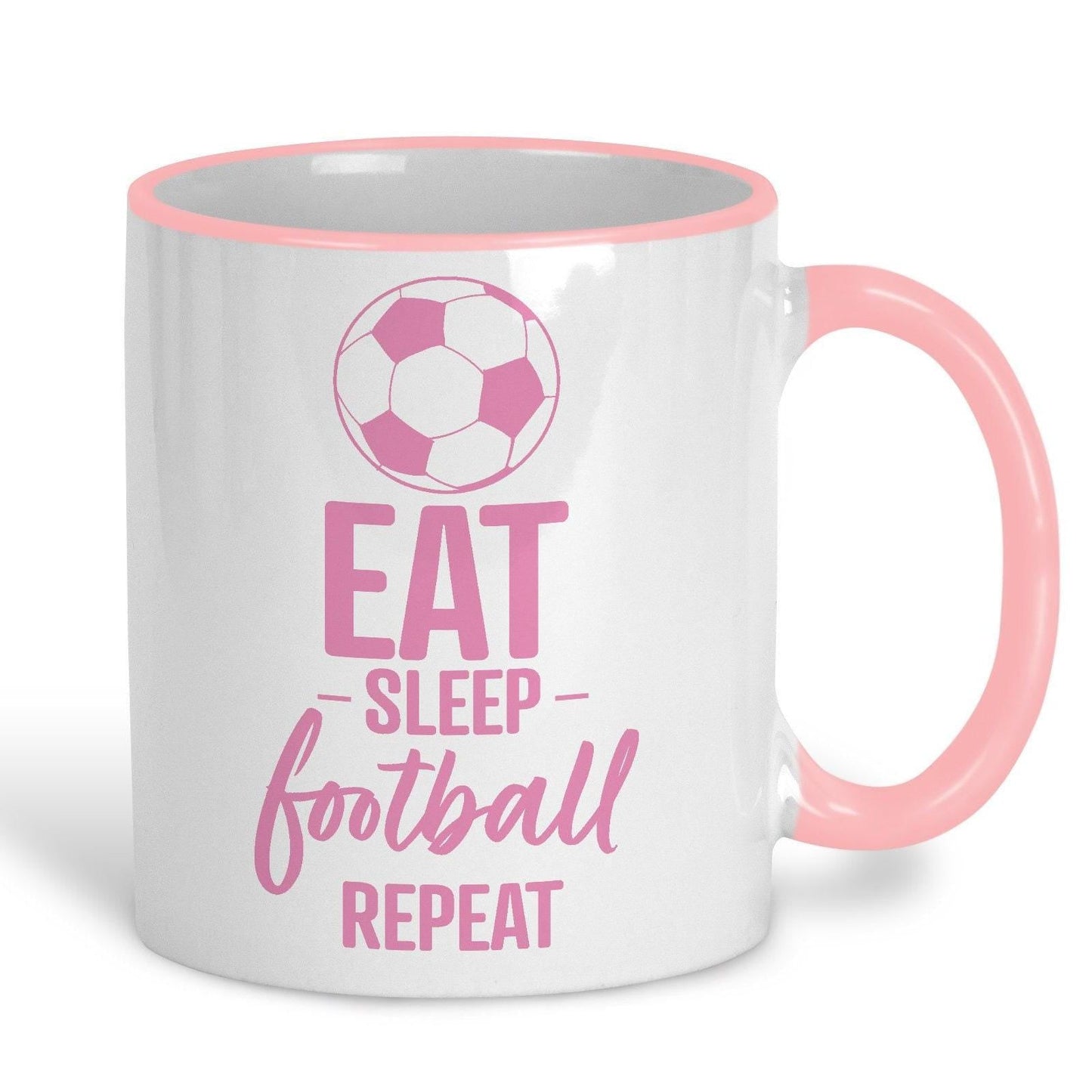 Eat Sleep Football Repeat Personalised Mug