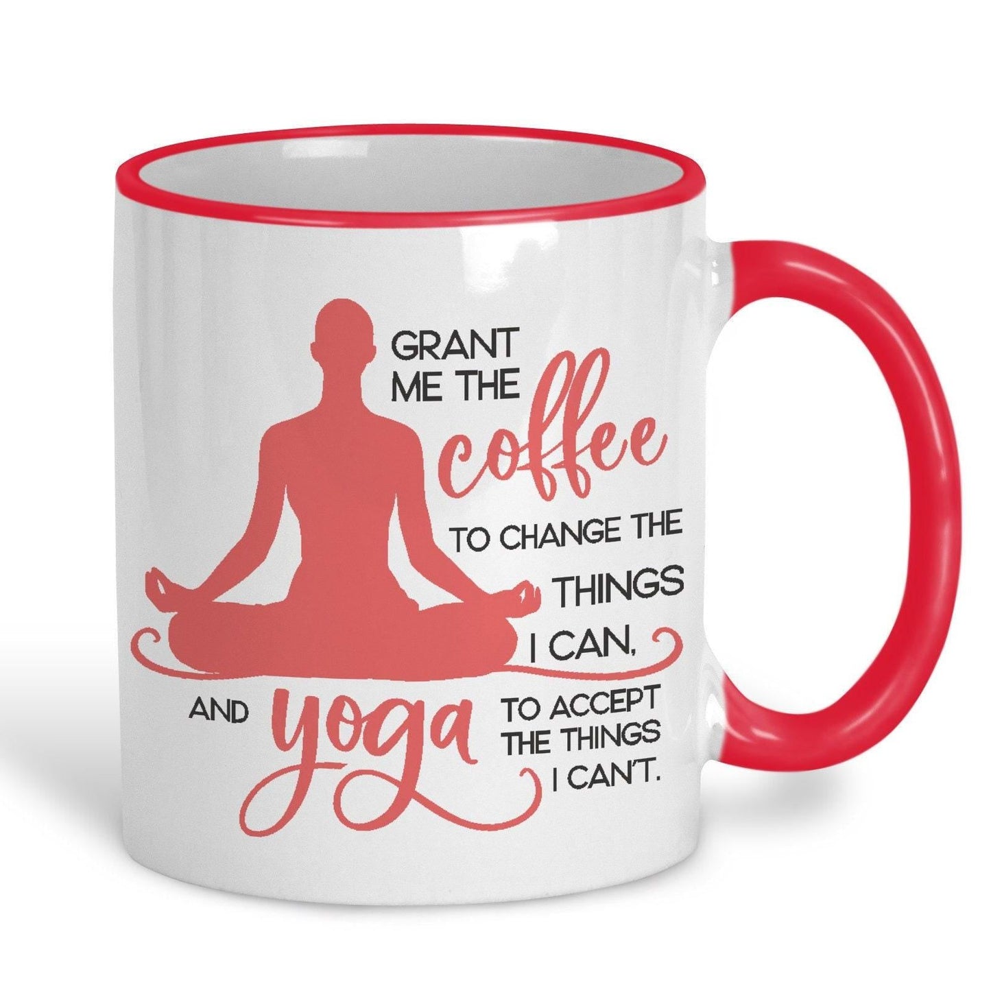 Grant Me Coffee and Yoga Acceptance Change Personalised Ceramic Mug