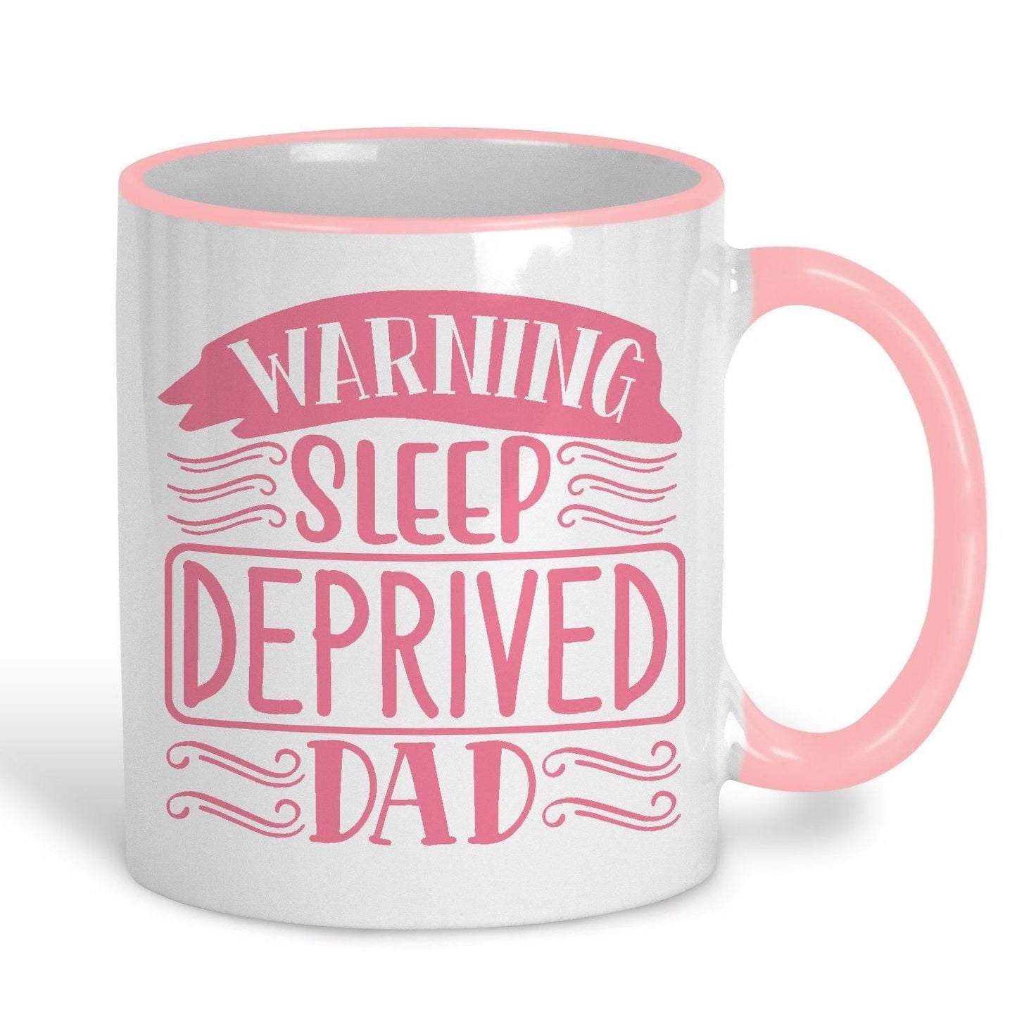 Warning Sleep Deprived Dad Father's Day Personalised Mug