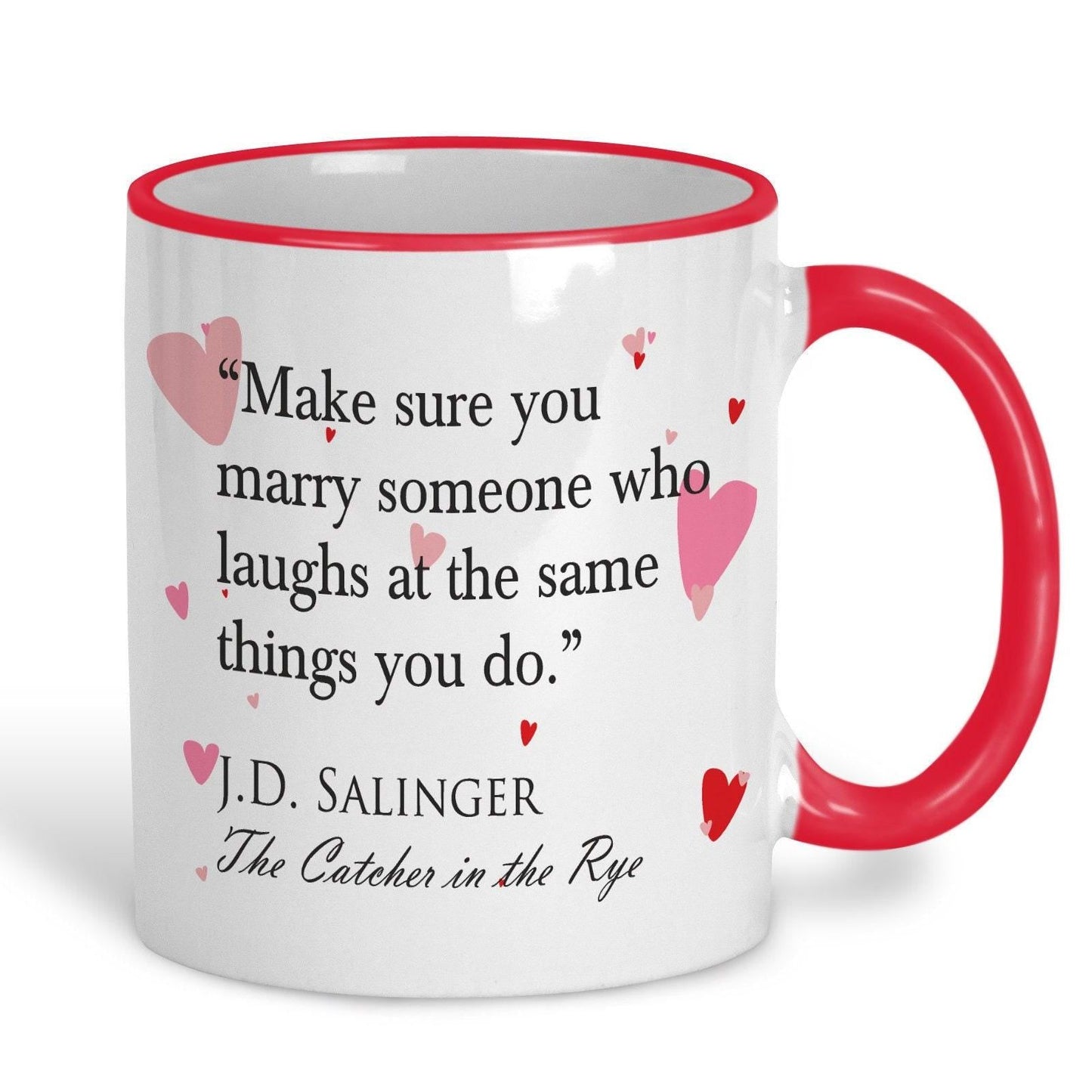 Catcher In The Rye J.D. Salinger Book Quote Personalised Valentine's Day Ceramic Mug