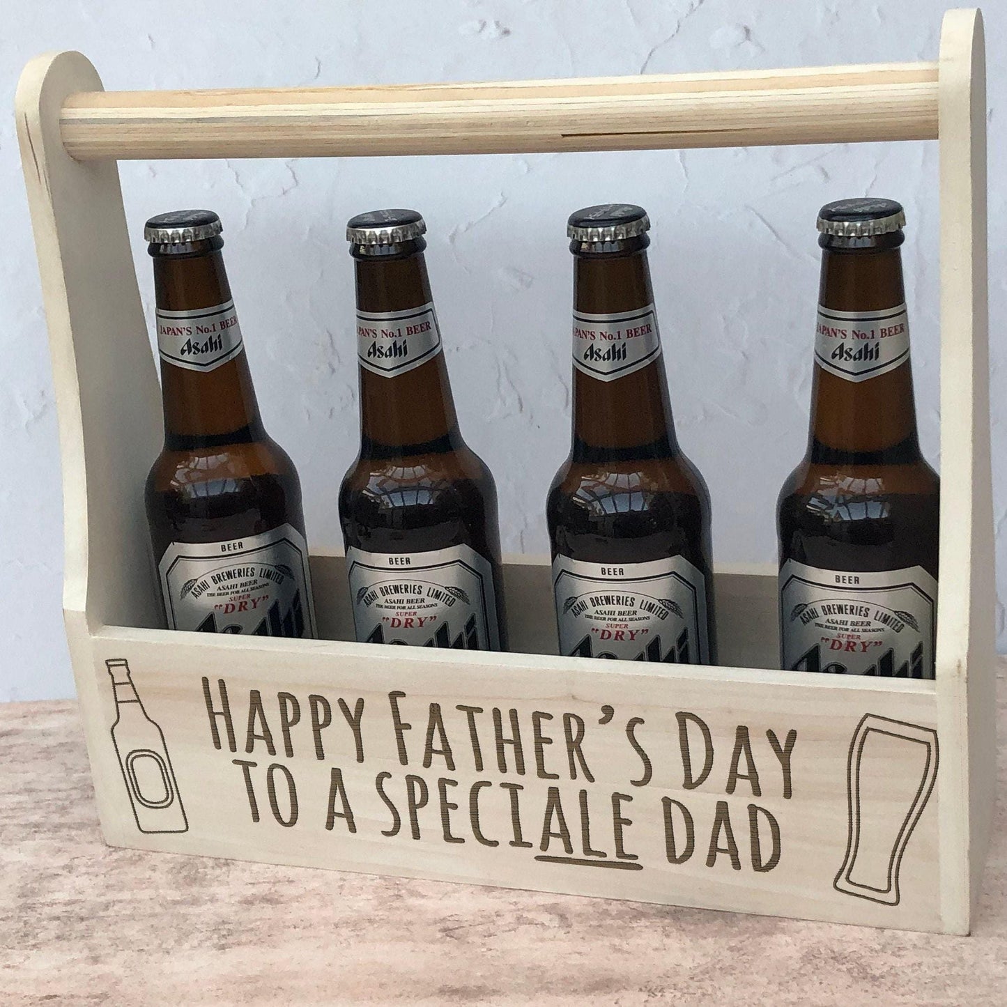 SpeciALE Dad Pun Beer Carrier - Father's Day Gift - Personalised BBQ Summer Drinks Holder